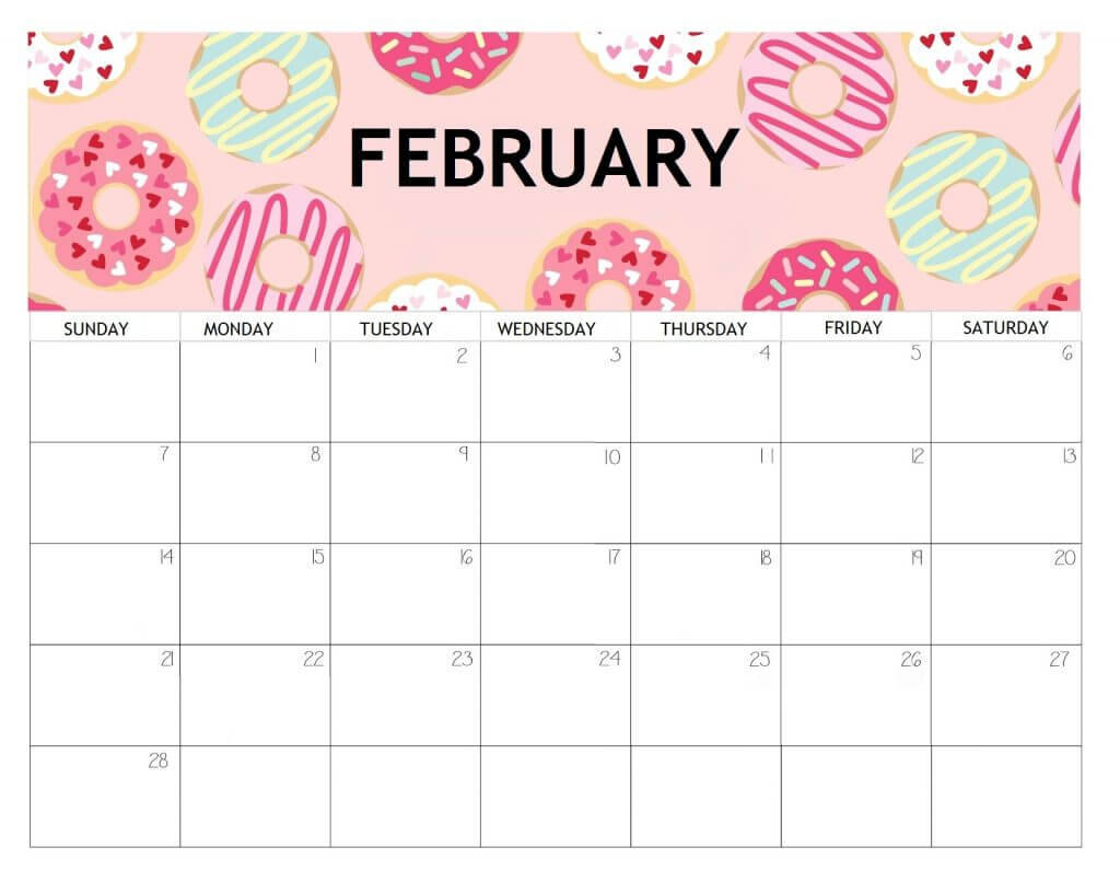 February, pink background, colorful donuts, SD Desktop Wallpaper