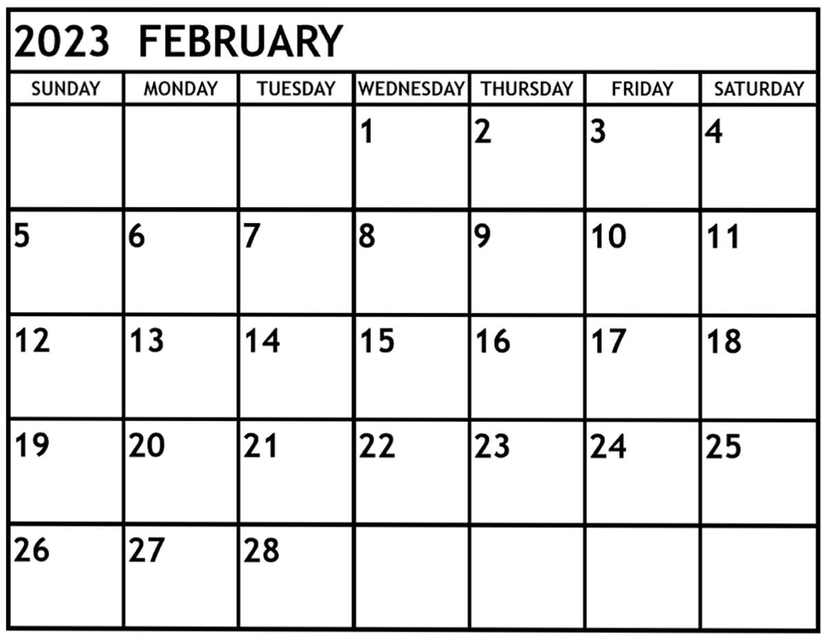 February 2023, black and white, minimalist, SD Desktop Wallpaper