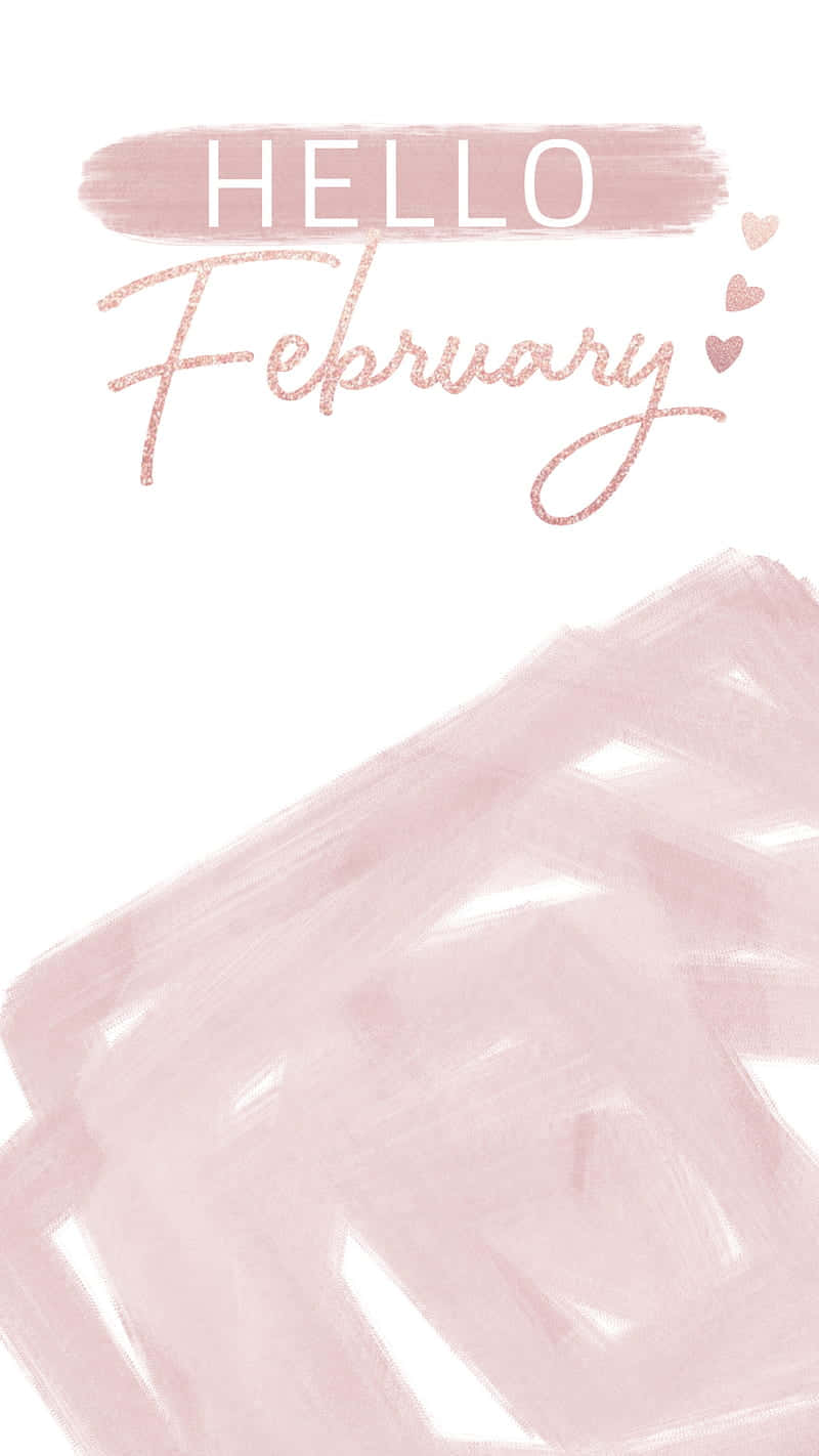 February, hello february, soft pink, HD Phone Wallpaper
