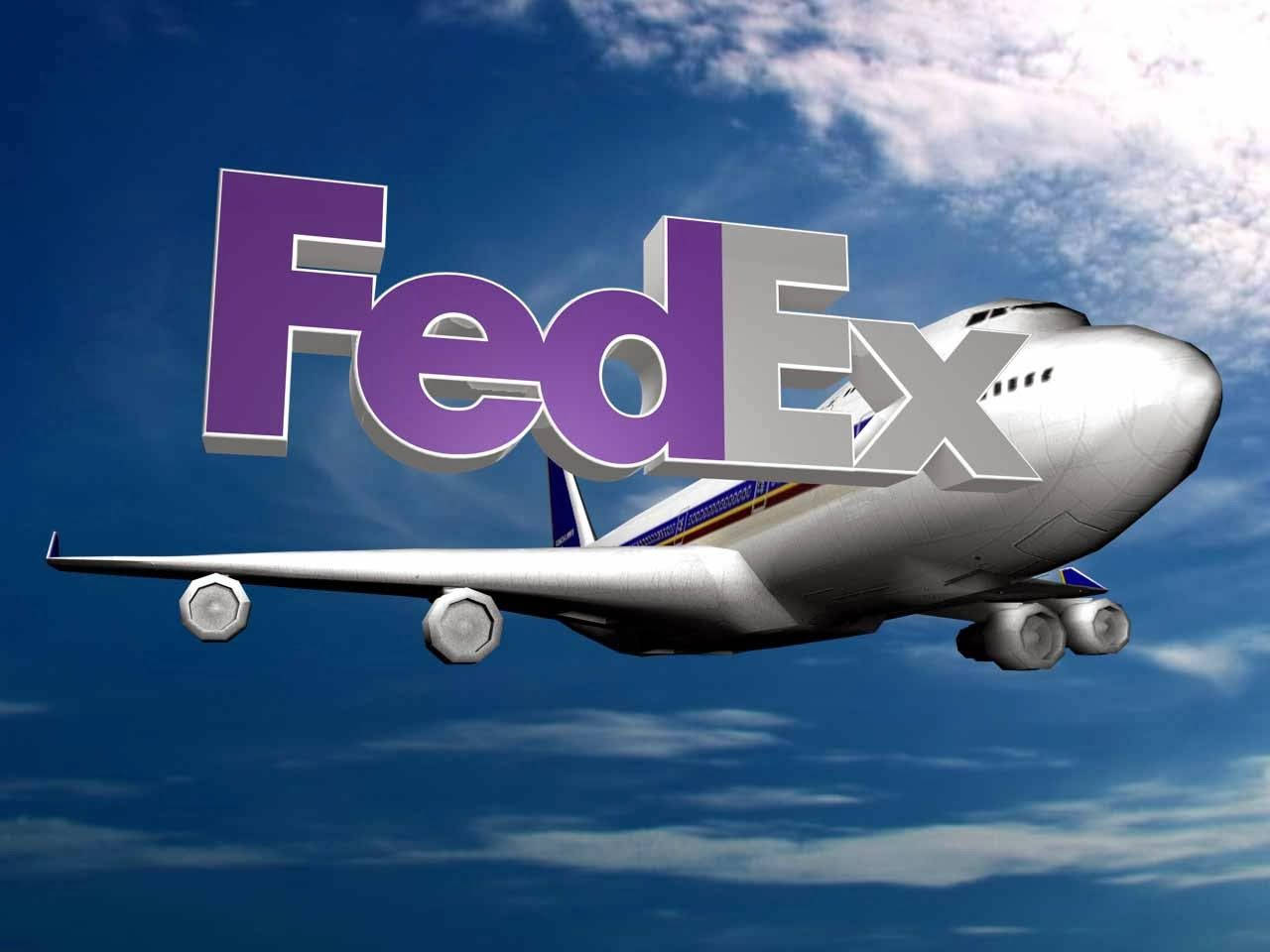 FedEx, Wordmark Logo, cargo plane, HD Desktop Wallpaper