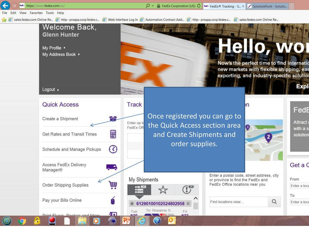 FedEx, computer screen, corporate website, SD Desktop Wallpaper