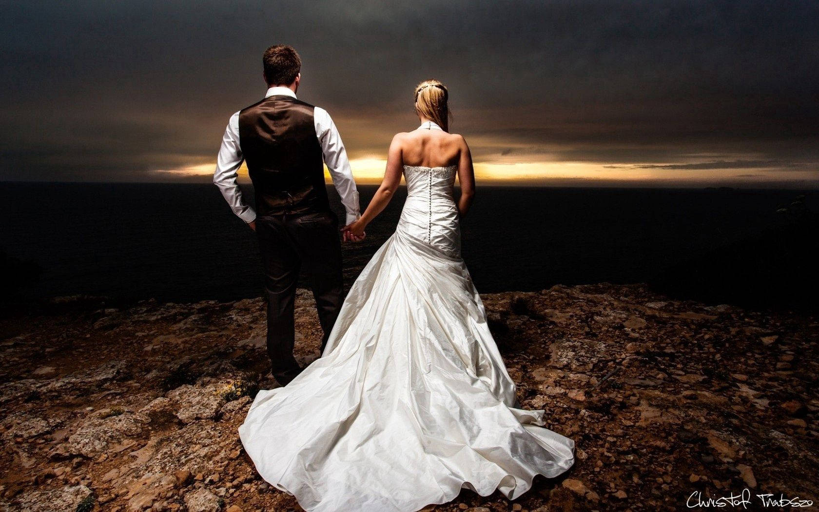 couple, wedding, love feels, HD Desktop Wallpaper
