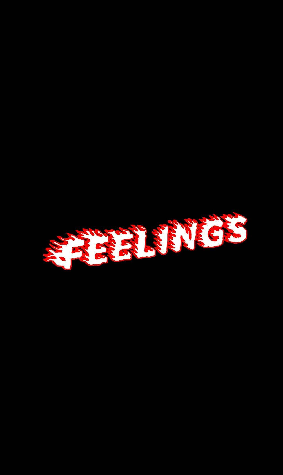Sad Dope, Red Feelings Flame, bold red flame-style text, HD Phone Wallpaper