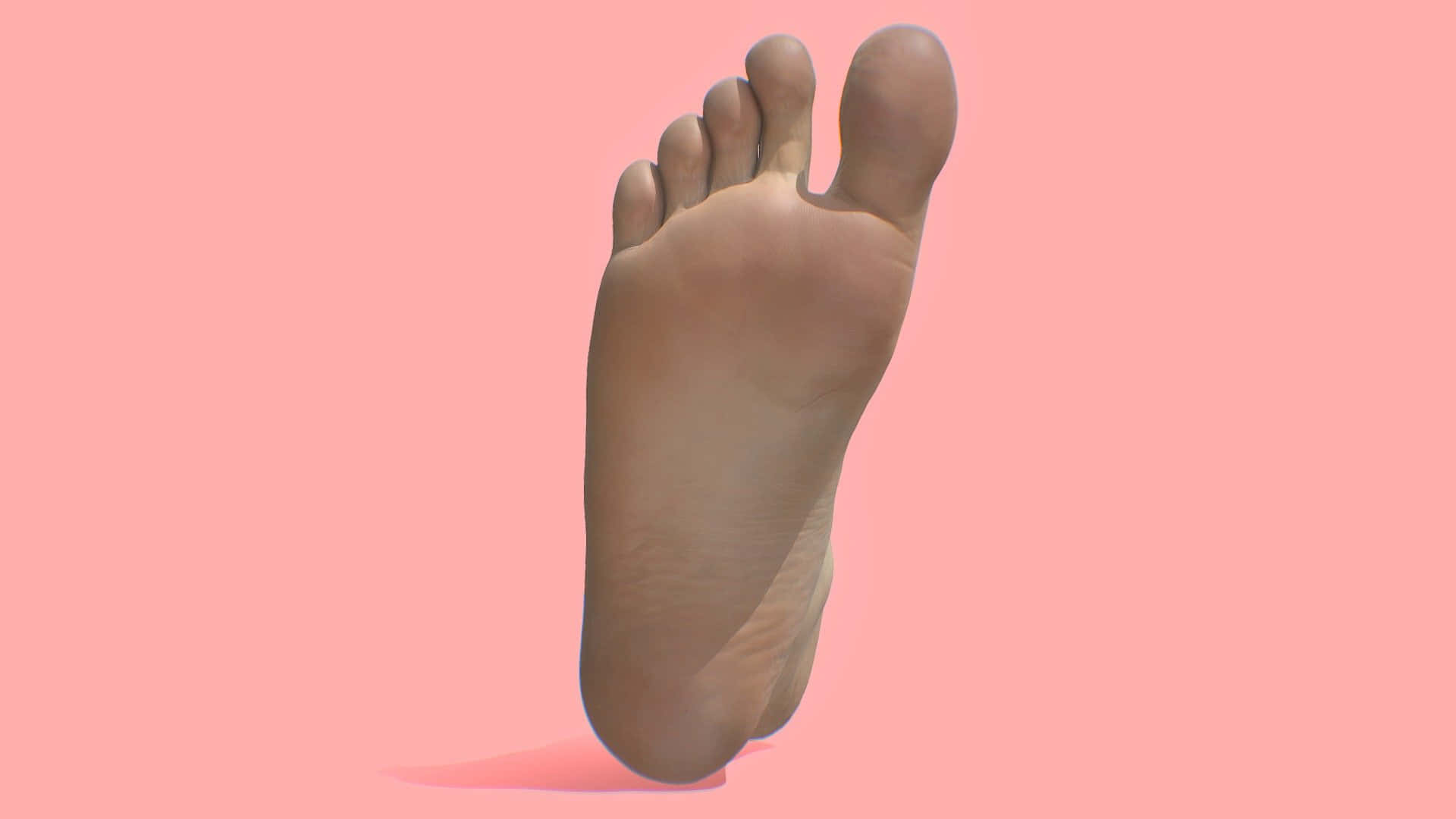 3D male feet, pink background, soft pink, Full HD Desktop Wallpaper