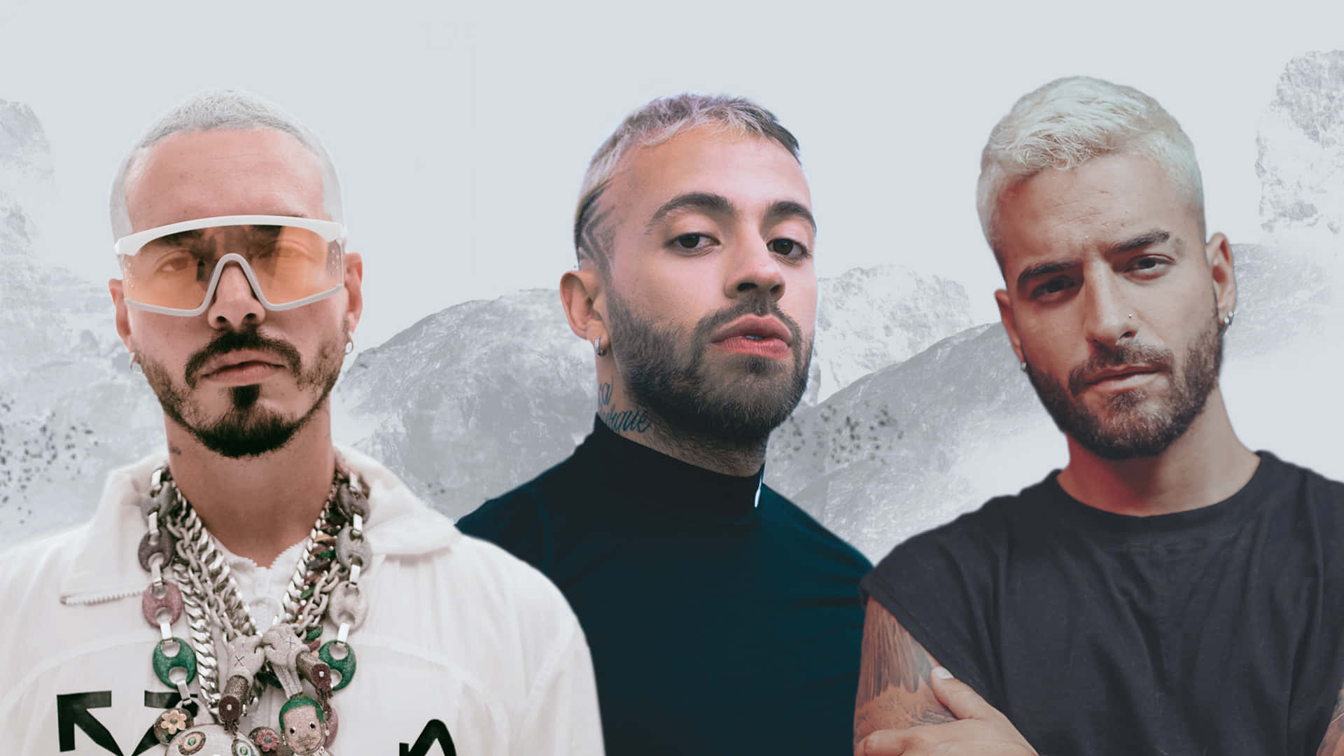 Feid, bleached hair, tattoos, Full HD Desktop Wallpaper