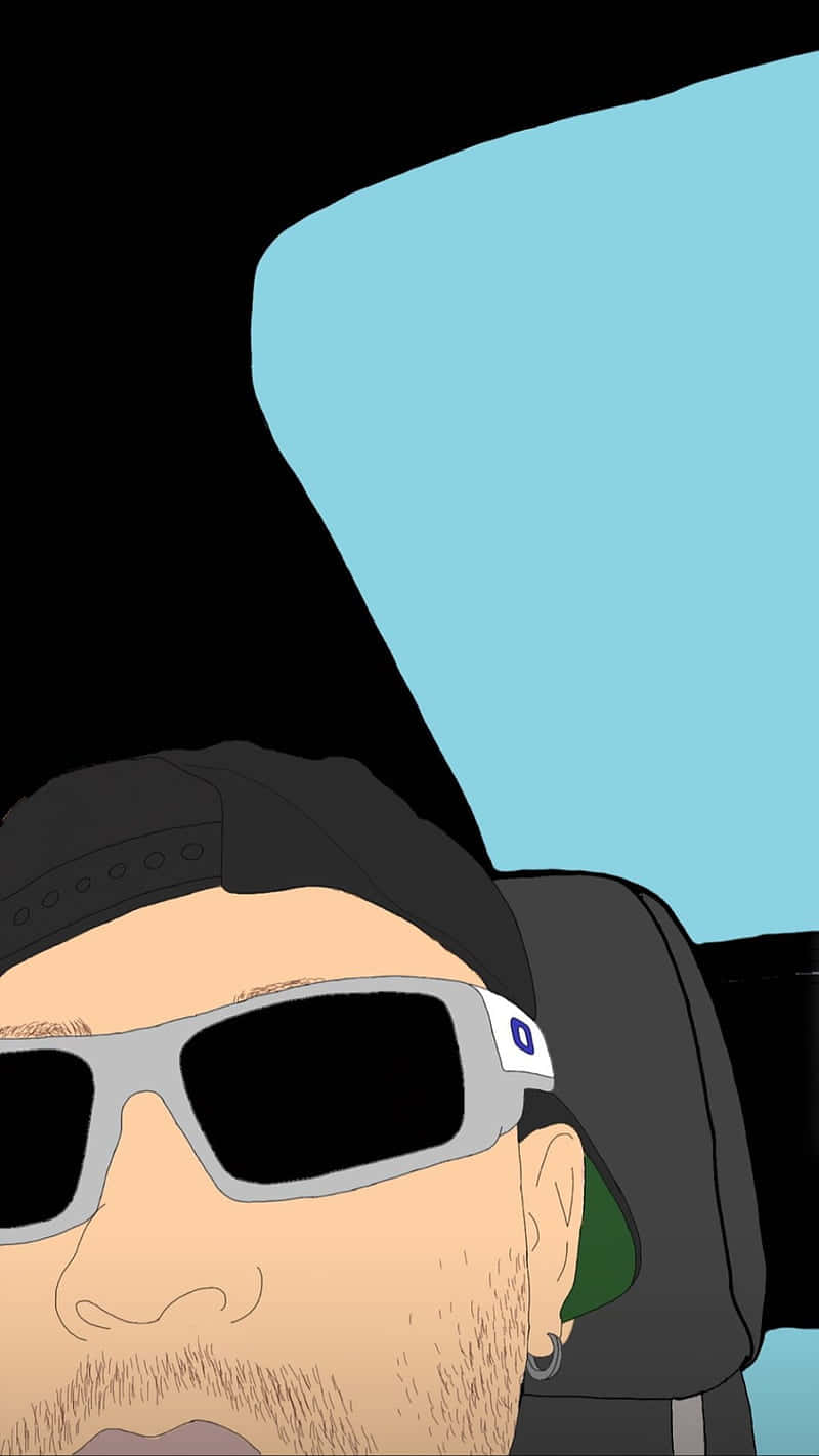 Feid, cartoon man, beard, HD Phone Wallpaper