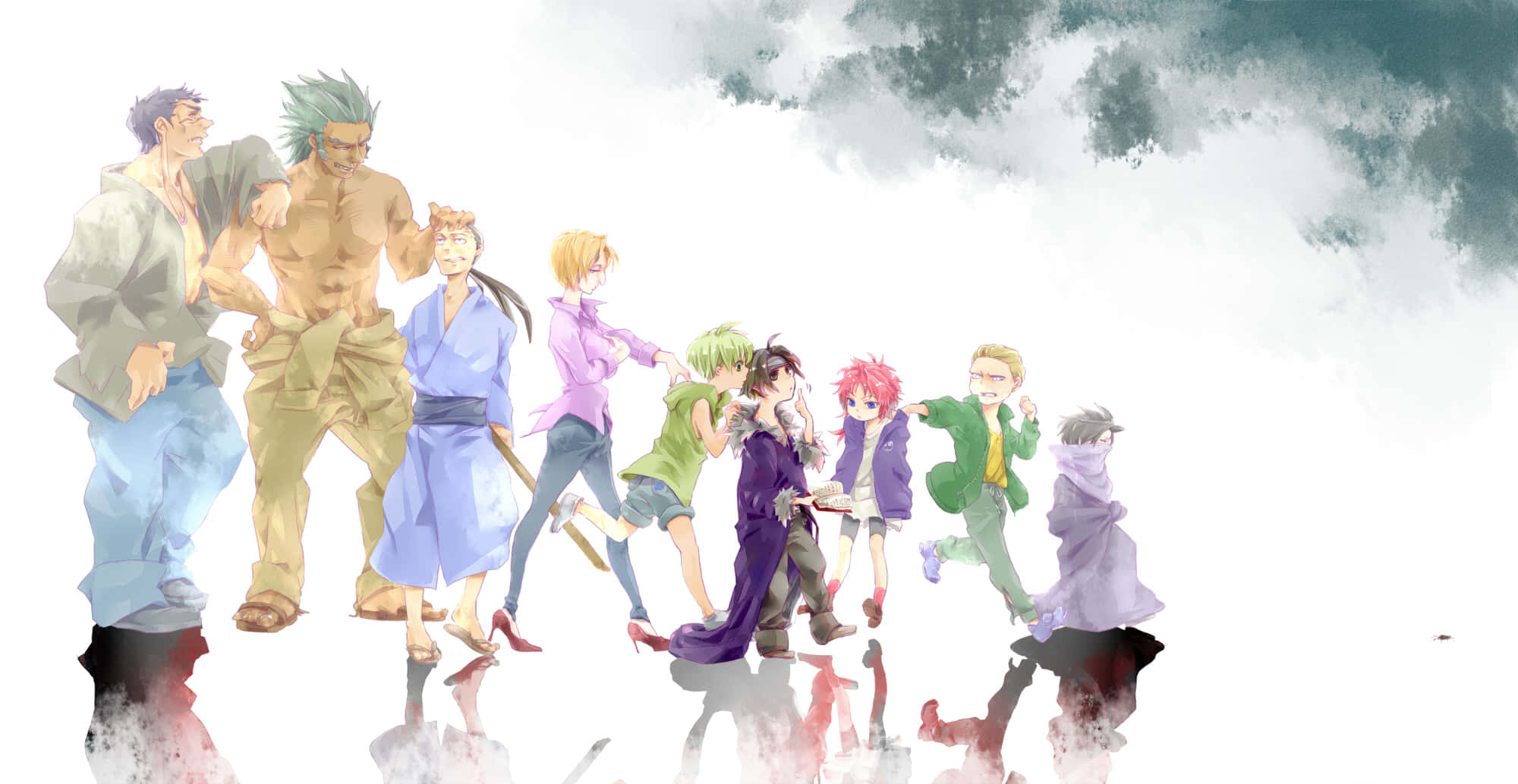 Feitan 2000, watercolor scene, dramatic cloud backdrop, Full HD Desktop Wallpaper