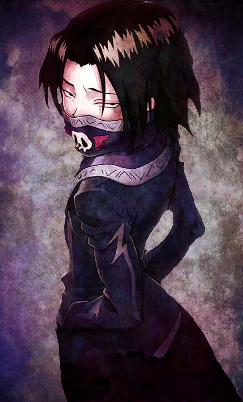 Feitan, skull-patterned mask, dark-haired anime character, HD Phone Wallpaper