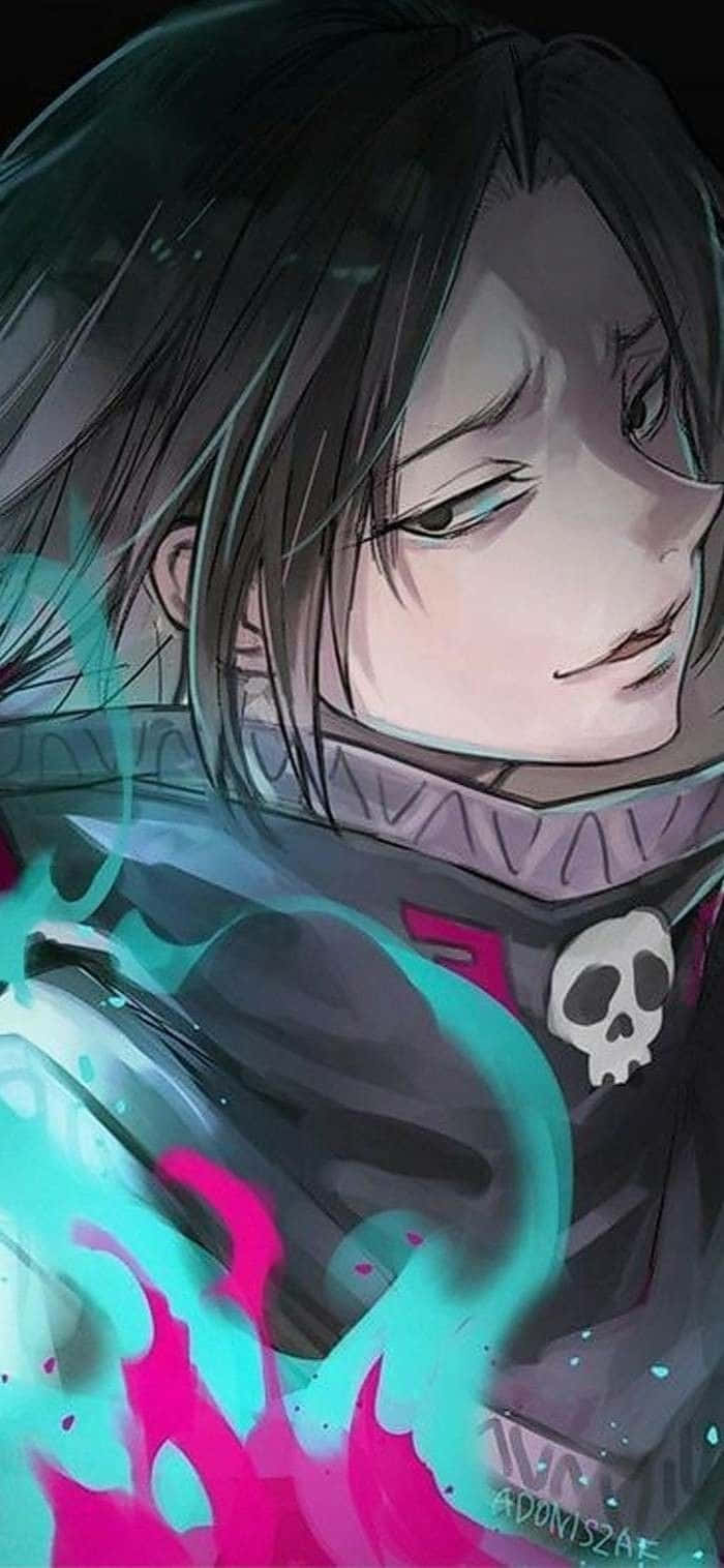 Feitan, skull emblem, teal, HD Phone Wallpaper