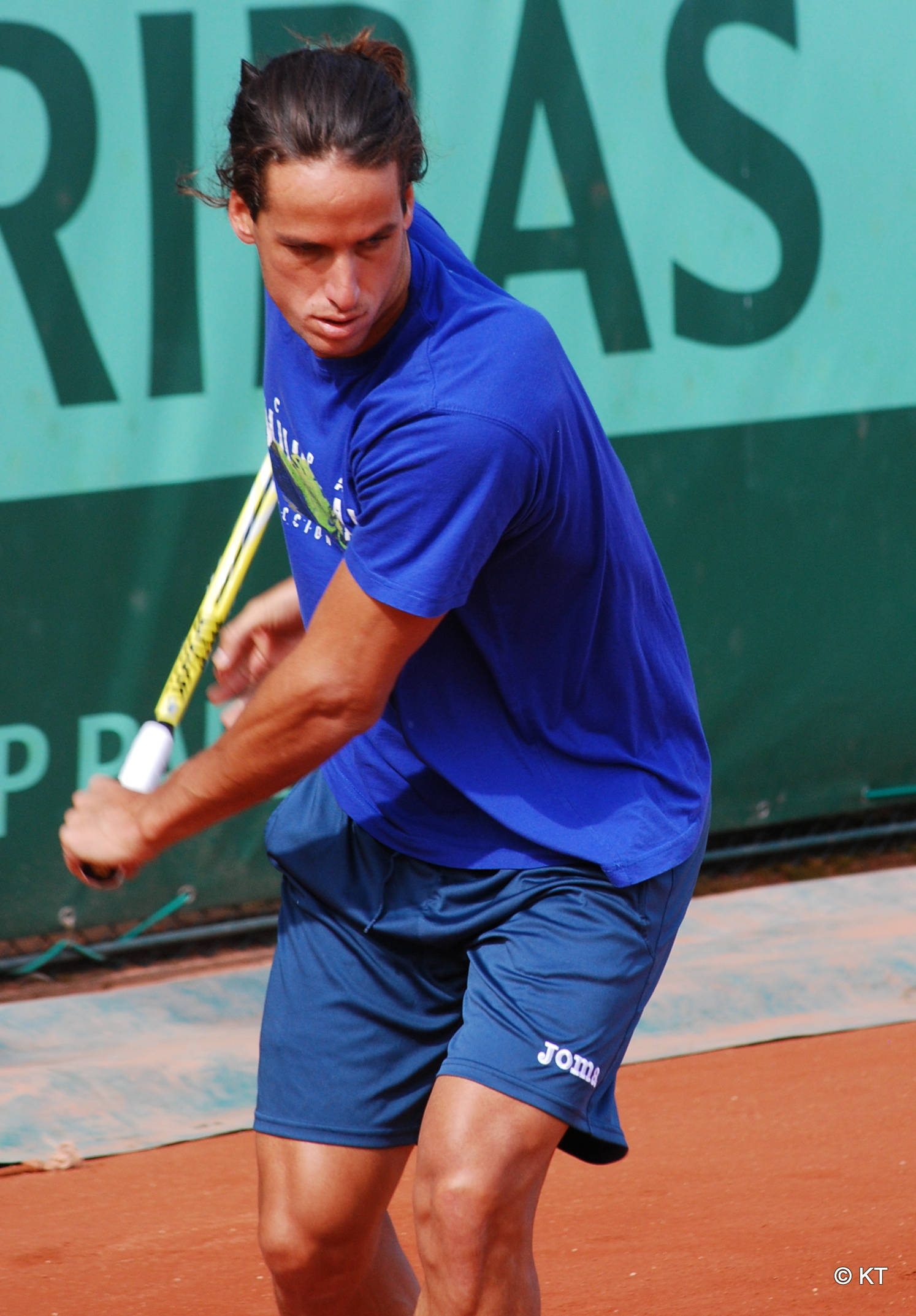 2007 Wimbledon Championships, Feliciano Lopez, blue gear, Full HD Phone Wallpaper