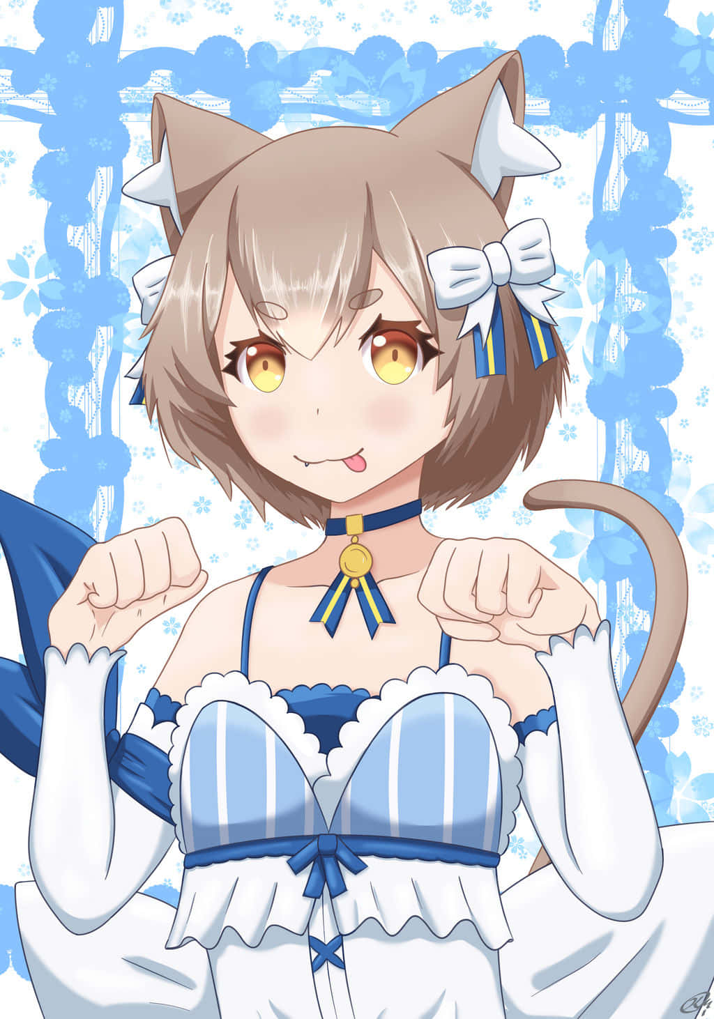 Felix Argyle, cat ears, cat tail, HD Phone Wallpaper