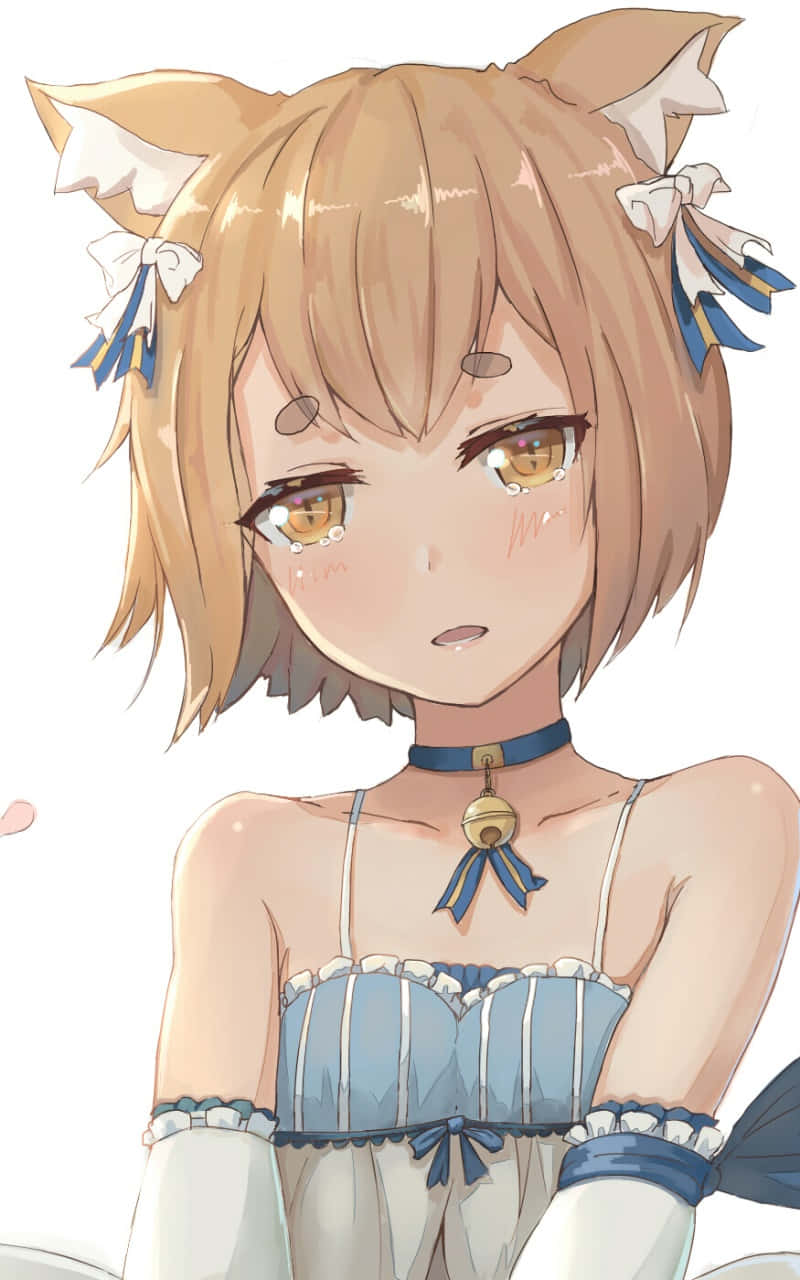 Felix Argyle, fox ears, blue ribbon, HD Phone Wallpaper