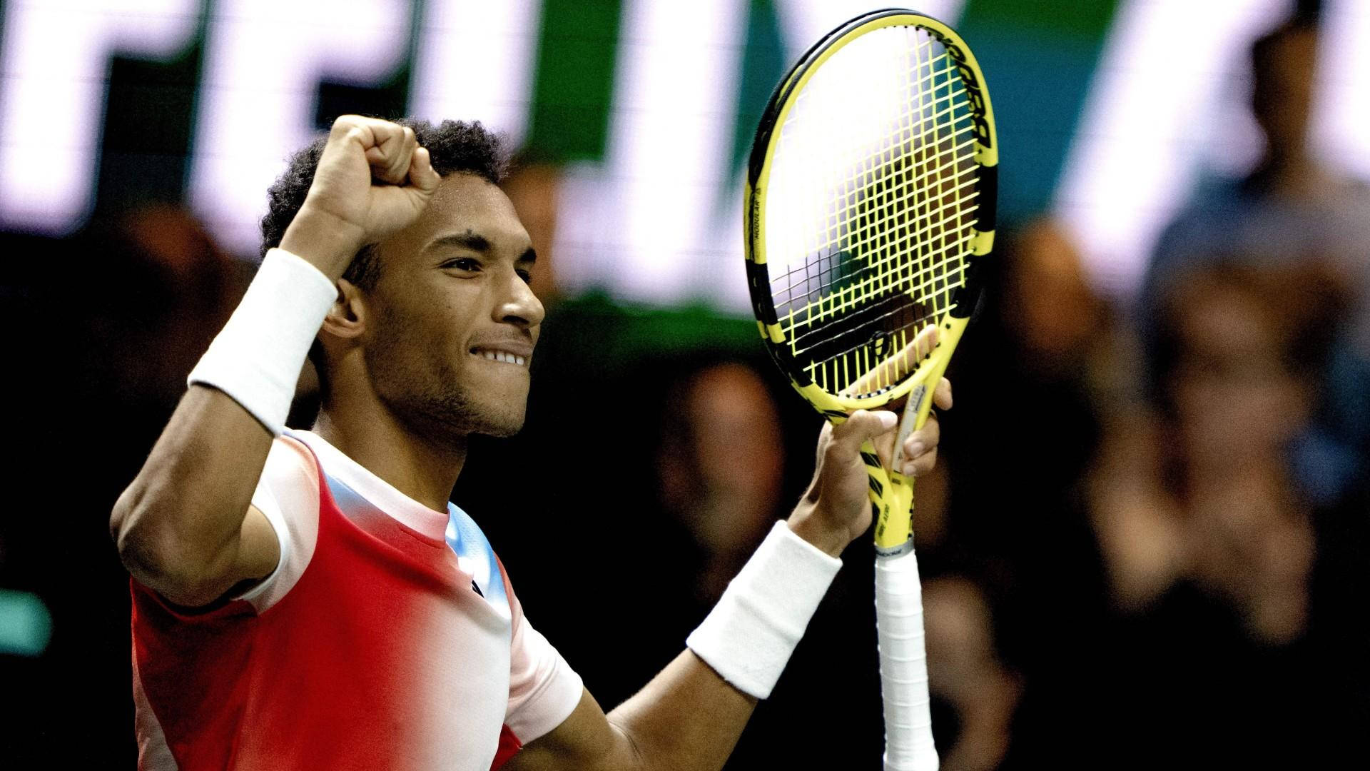 Felix Auger Aliassime, tennis player, racket, Full HD Desktop Wallpaper