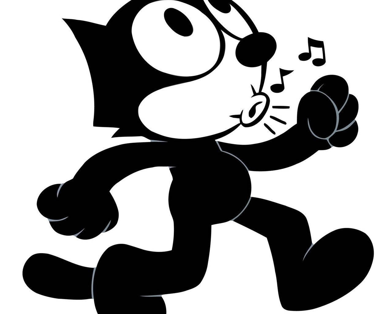 Felix The Cat, whistle, black and white, HD Desktop Wallpaper