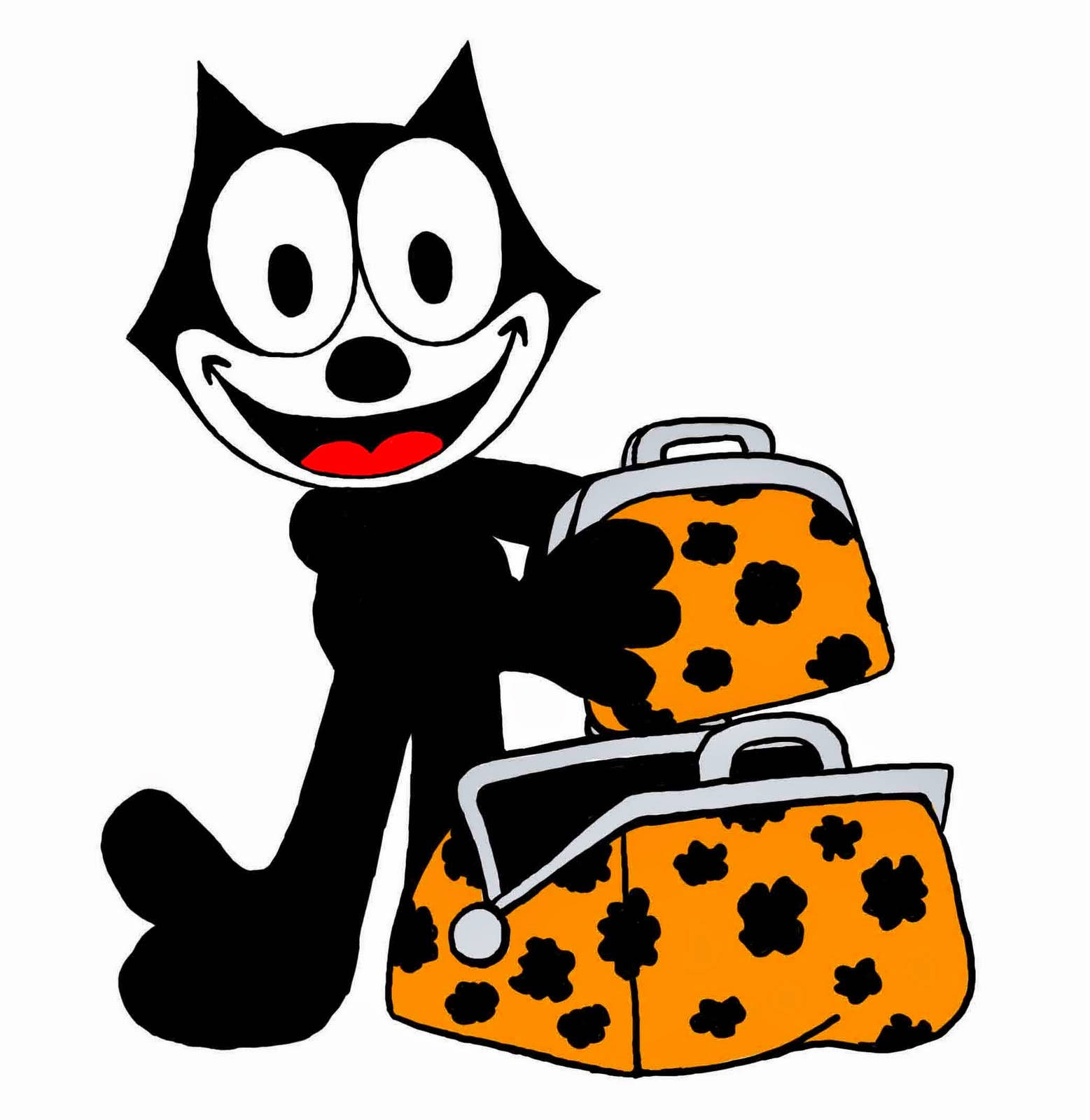 Felix The Cat, classic animated style, black cartoon cat, HD Phone Wallpaper