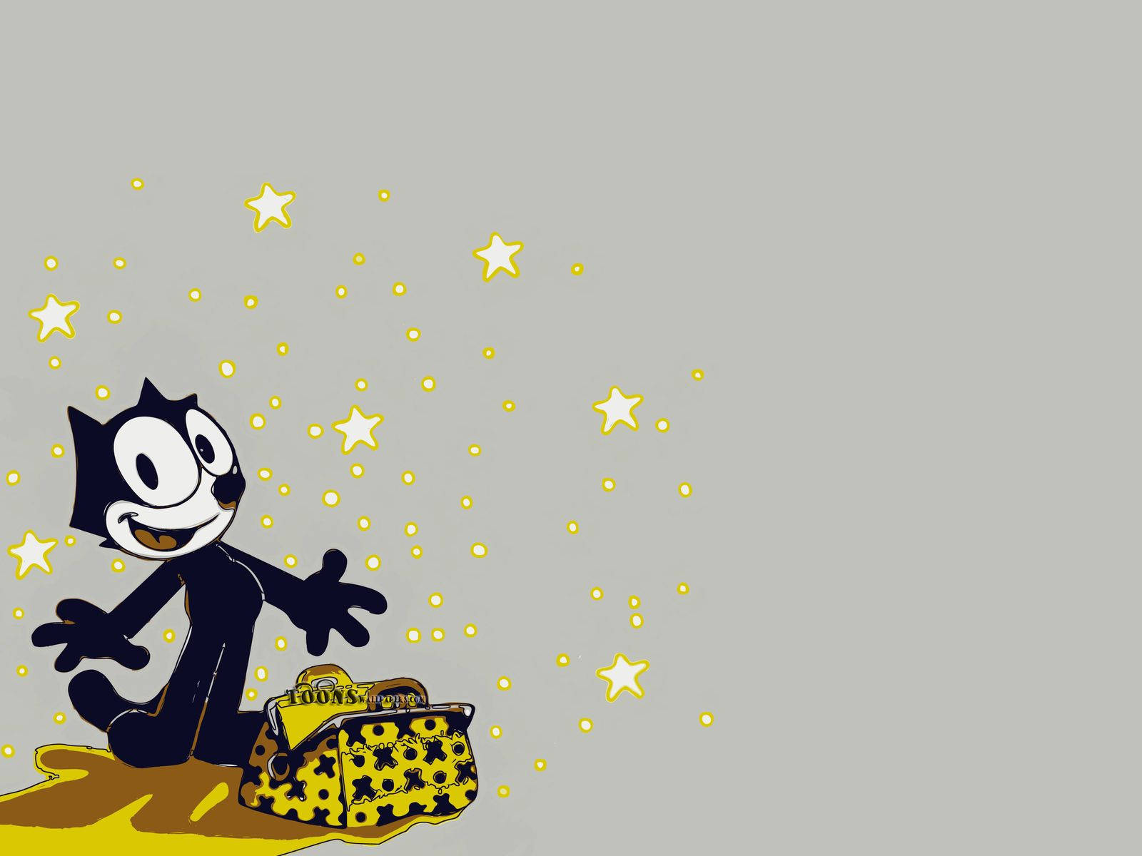 Felix the Cat, magic bag, yellow rug, HD Desktop Wallpaper