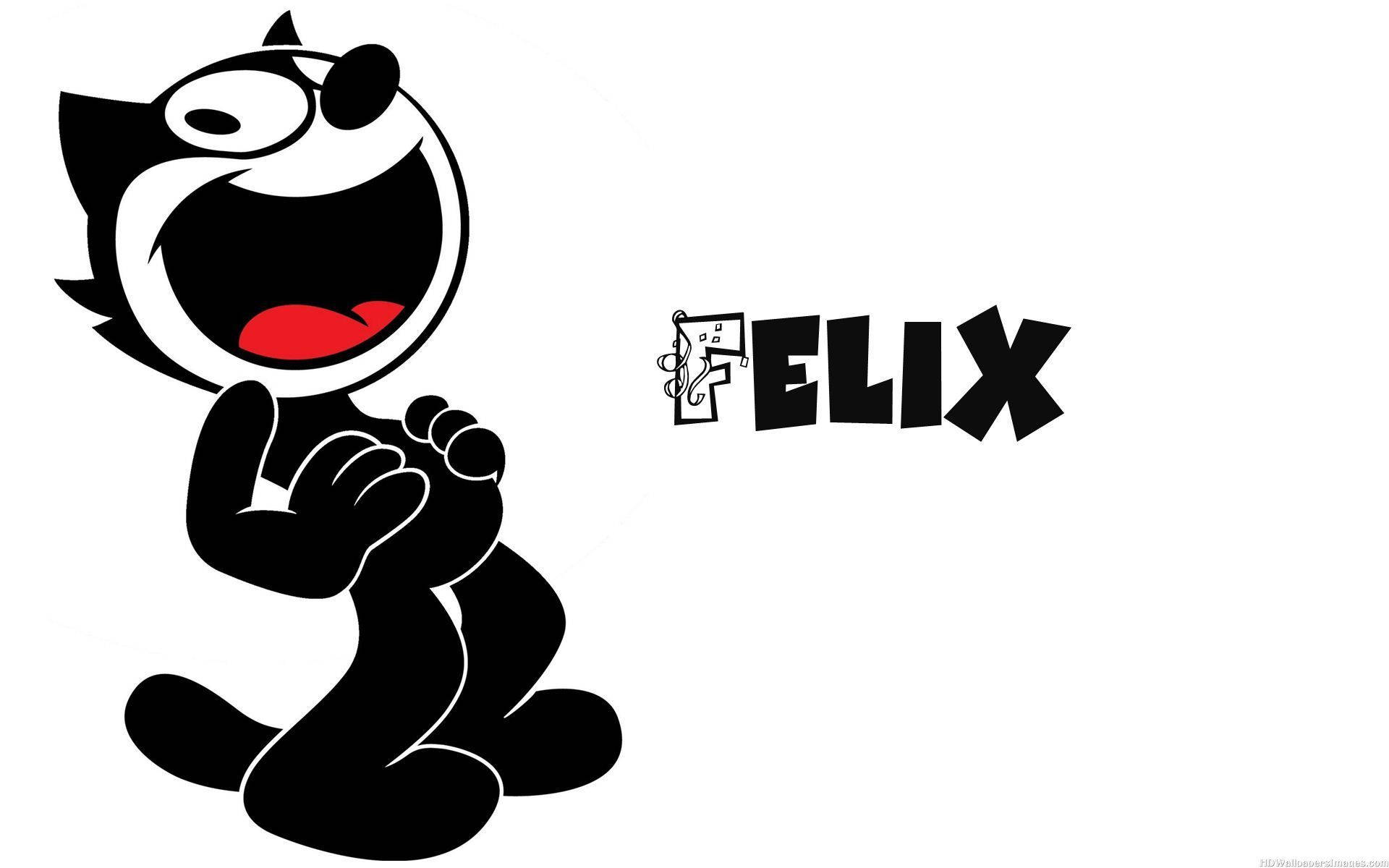 Felix The Cat, black, red mouth, Full HD Desktop Wallpaper