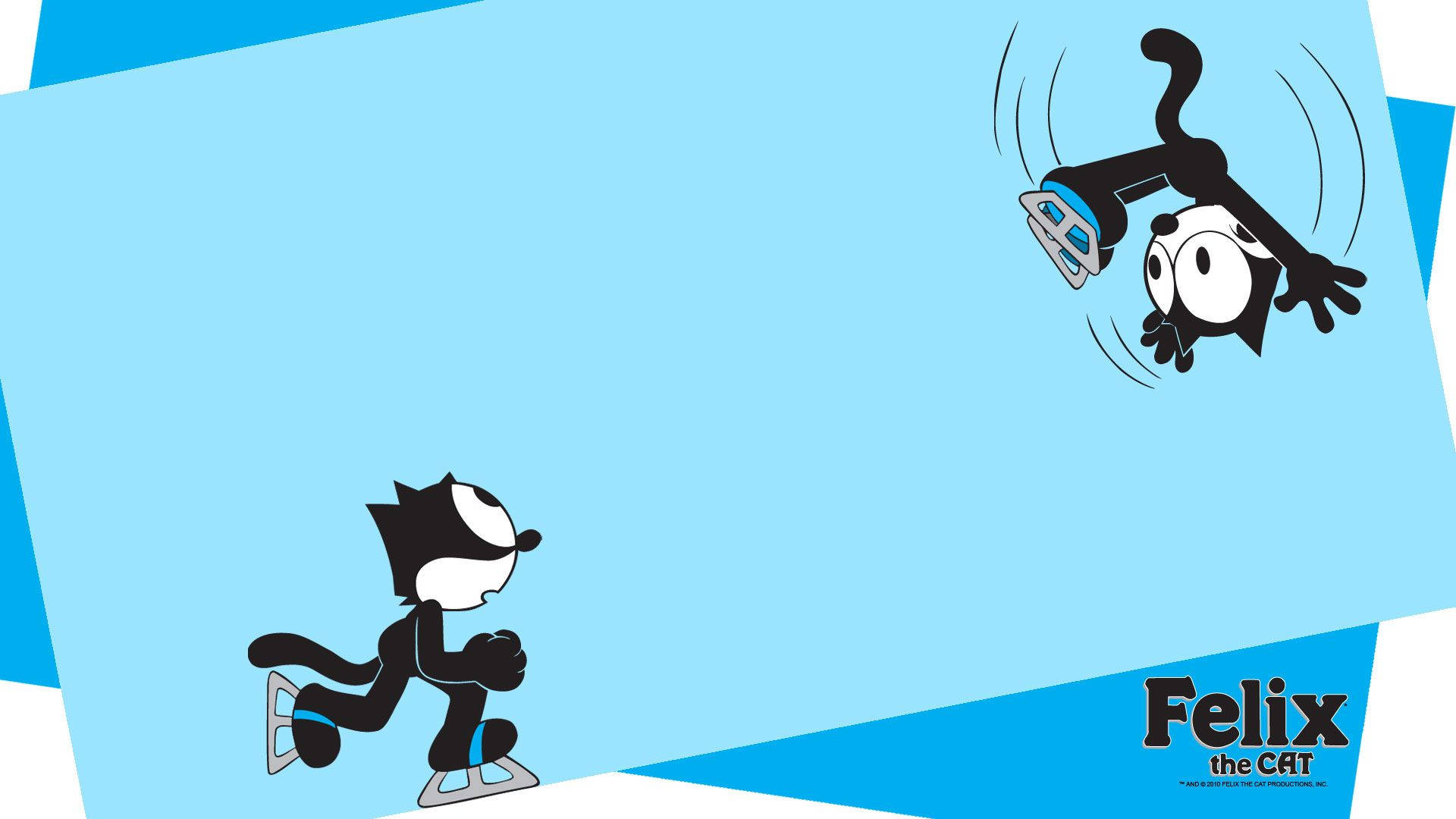 Felix The Cat, blue, skates, Full HD Desktop Wallpaper