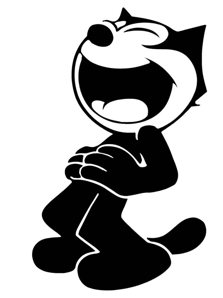Felix The Cat, black and white, cartoon cat, SD Phone Wallpaper
