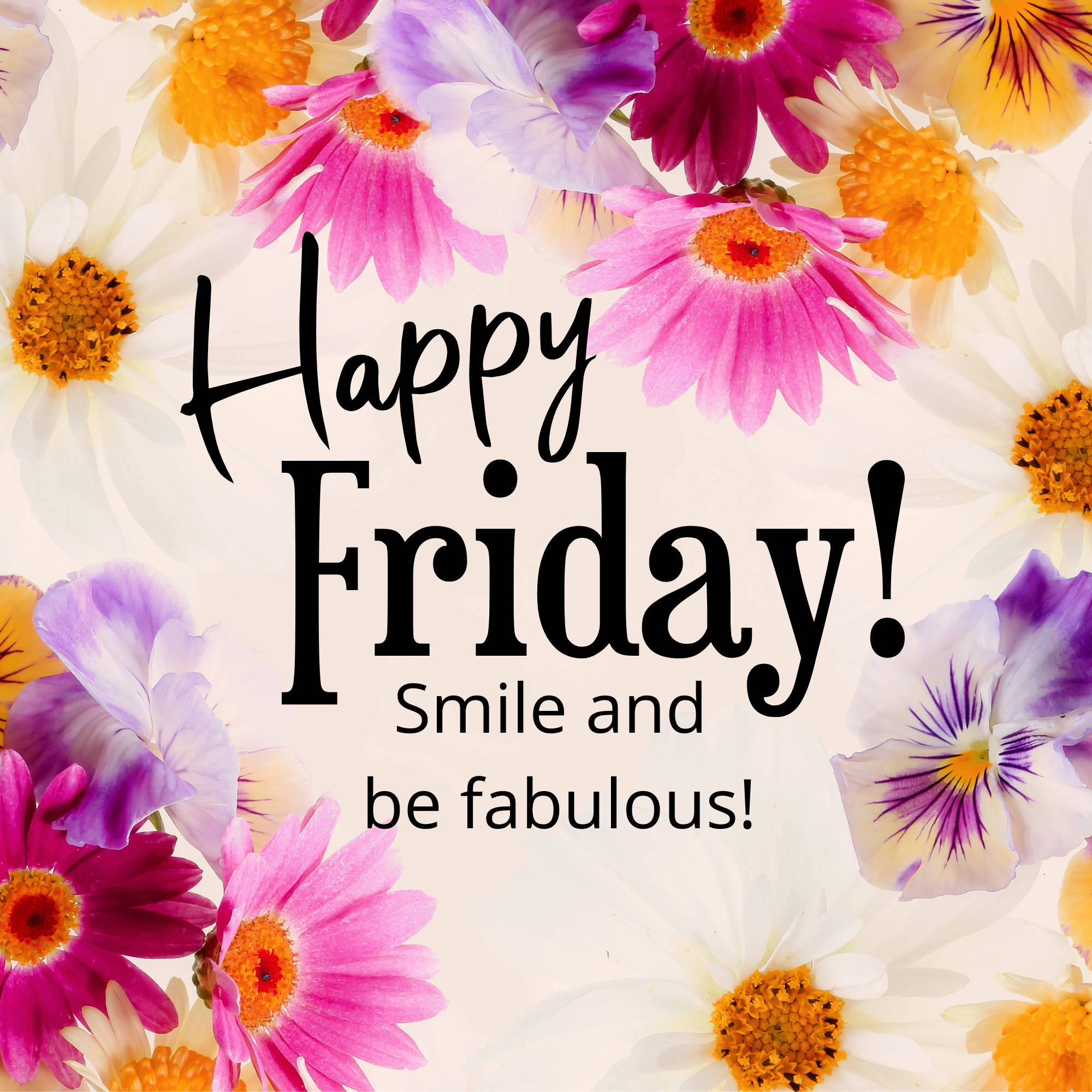 Happy Friday, bloom together, vibrant pink, Full HD Desktop Wallpaper