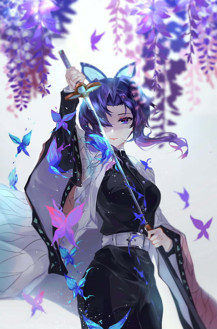 anime girl, cat ears, glowing sword, SD Phone Wallpaper