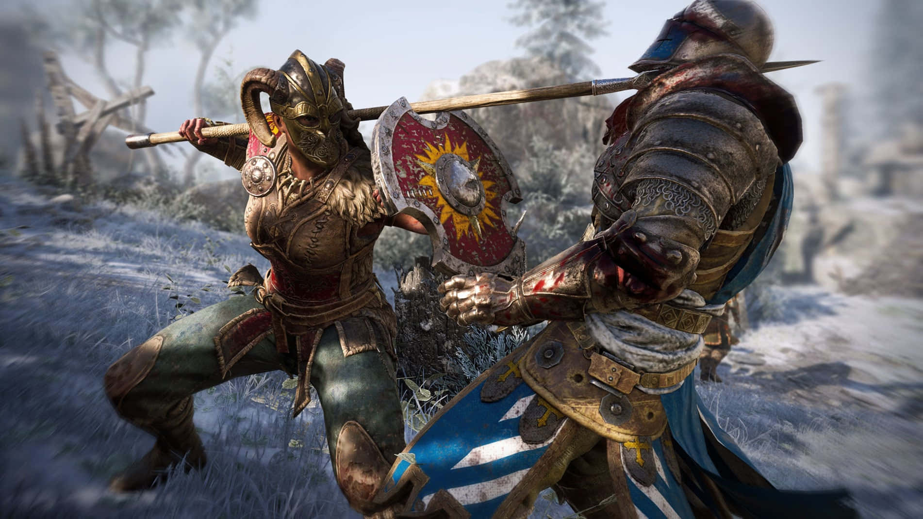 For Honor, female samurai, snowy terrain, HD Desktop Wallpaper