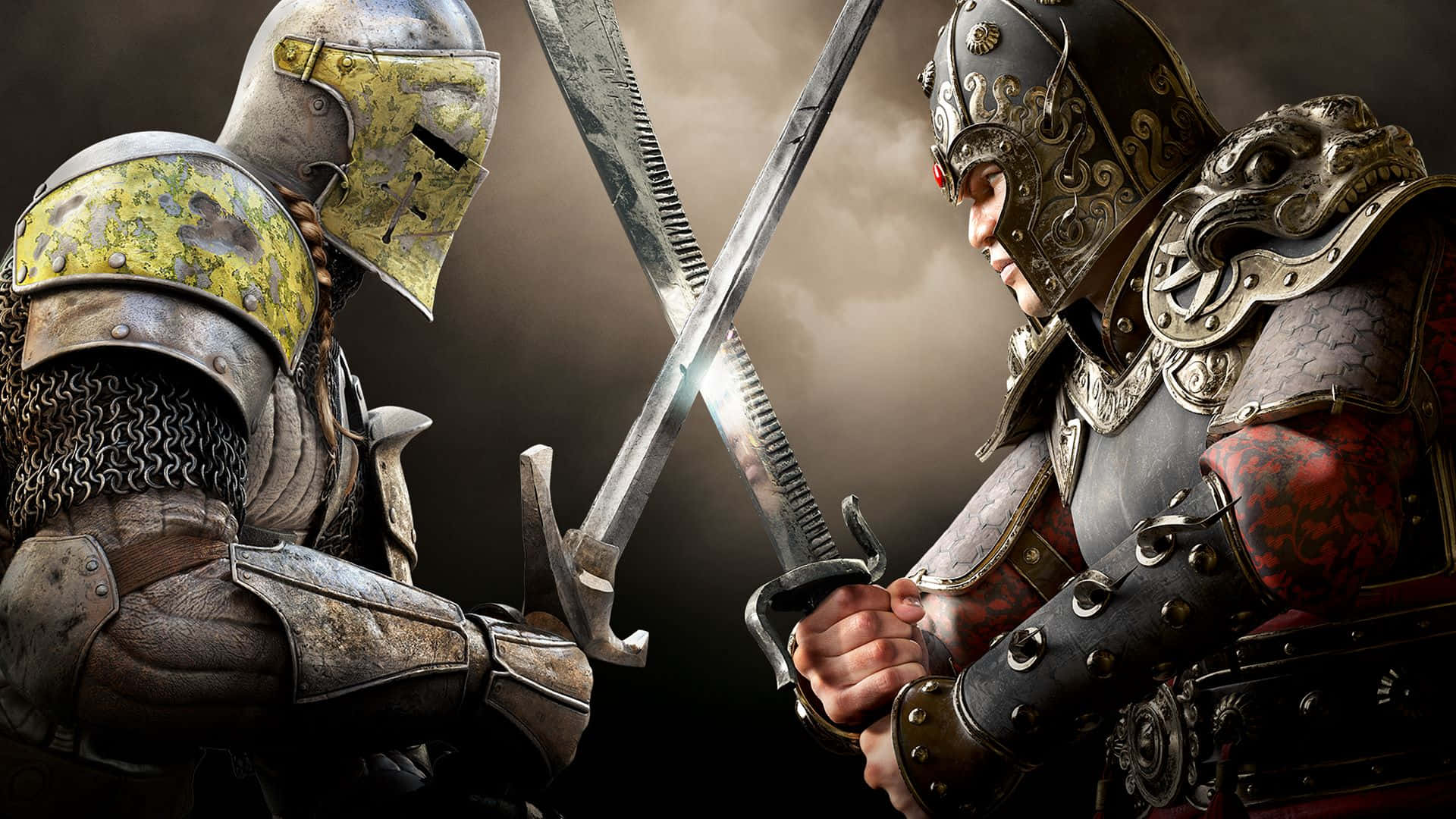 female samurai, armored warriors, medieval duel, Full HD Desktop Wallpaper