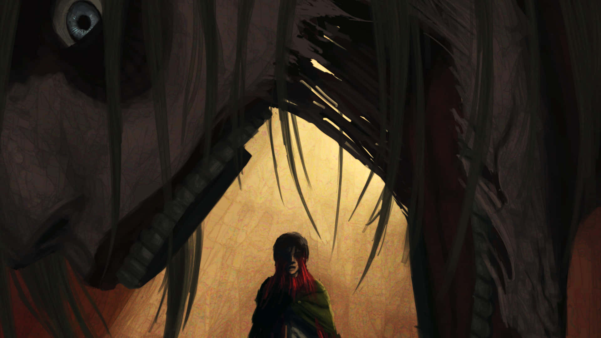 Female Titan, 1920 x 1080, gaping maw, Full HD Desktop Wallpaper