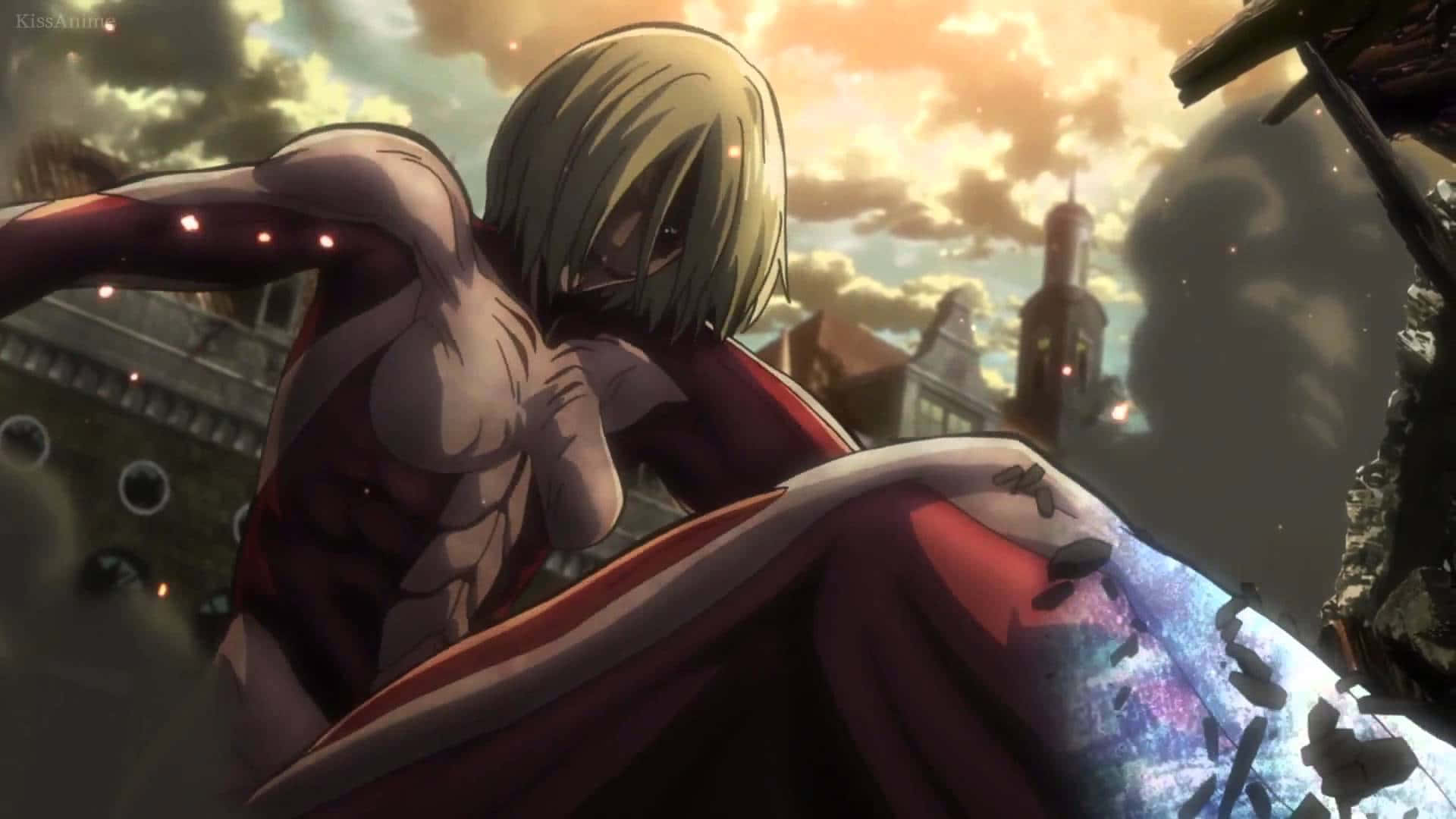 Female Titan, blonde hair, red cape, Full HD Desktop Wallpaper