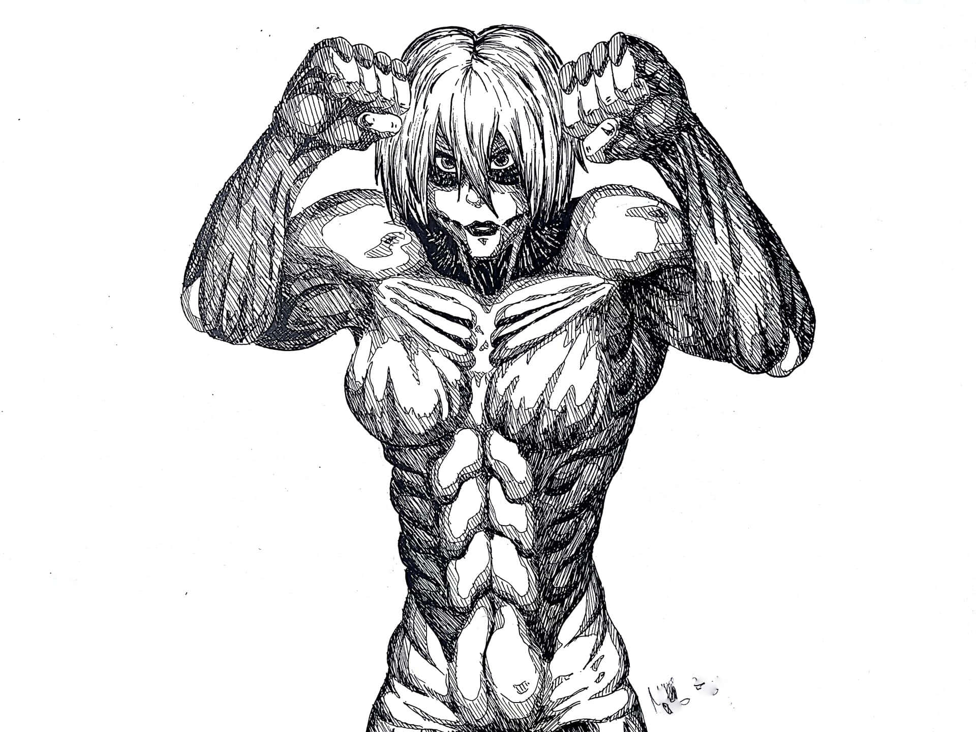 Female Titan, anime character, short hair, Full HD Desktop Wallpaper