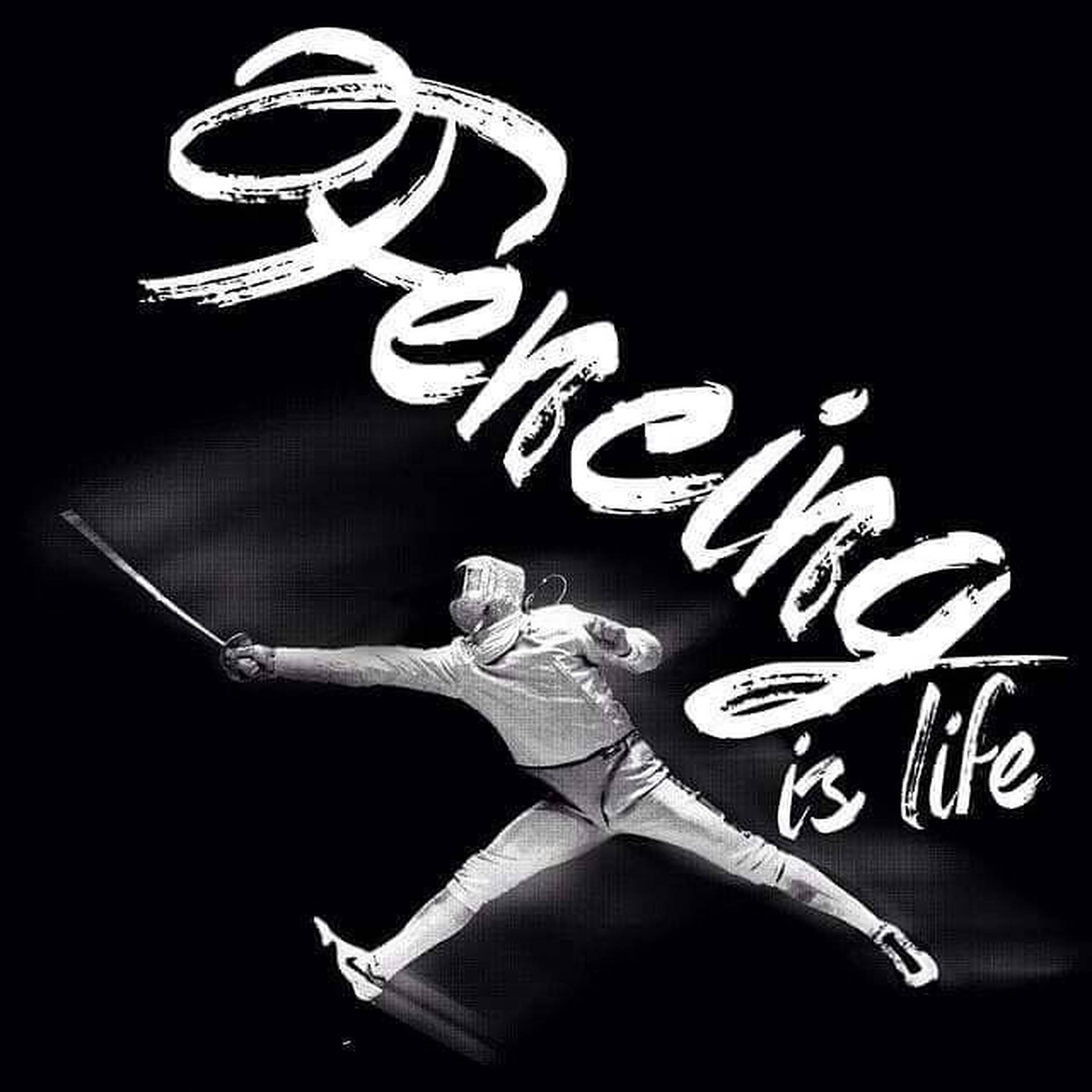 fencing is life, fencer, mid lunge, Full HD Desktop Wallpaper