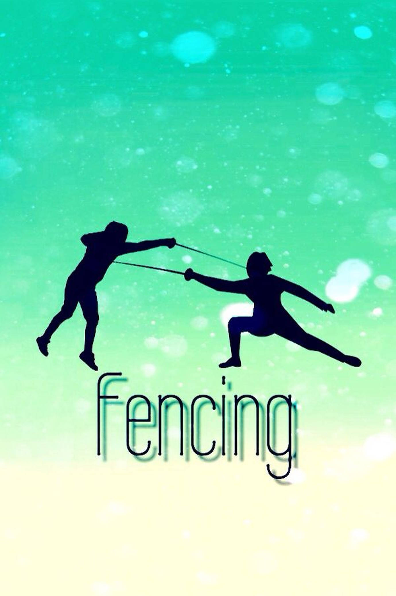 fencing, green, silhouette, Full HD Phone Wallpaper
