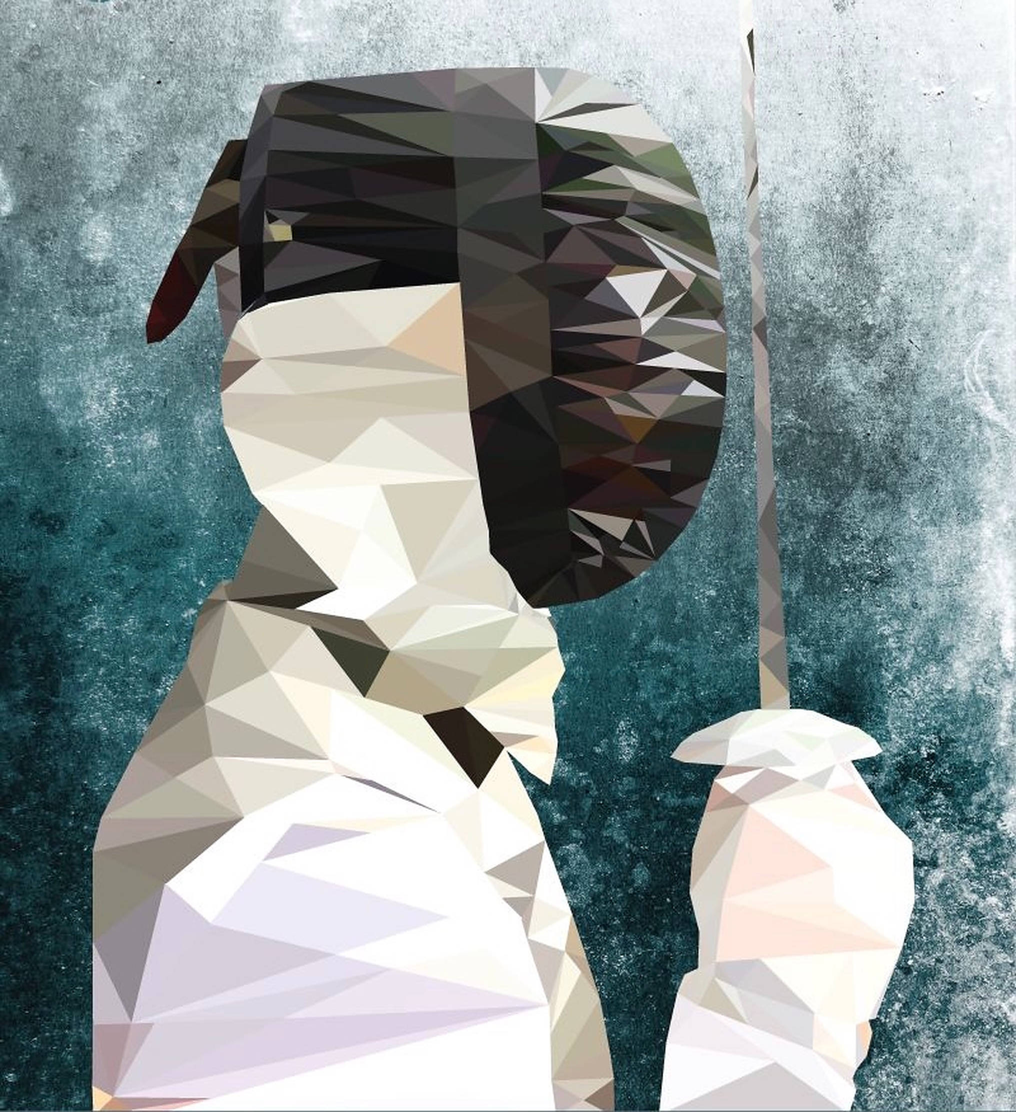 fencing, polygon art, white gear, Full HD Phone Wallpaper