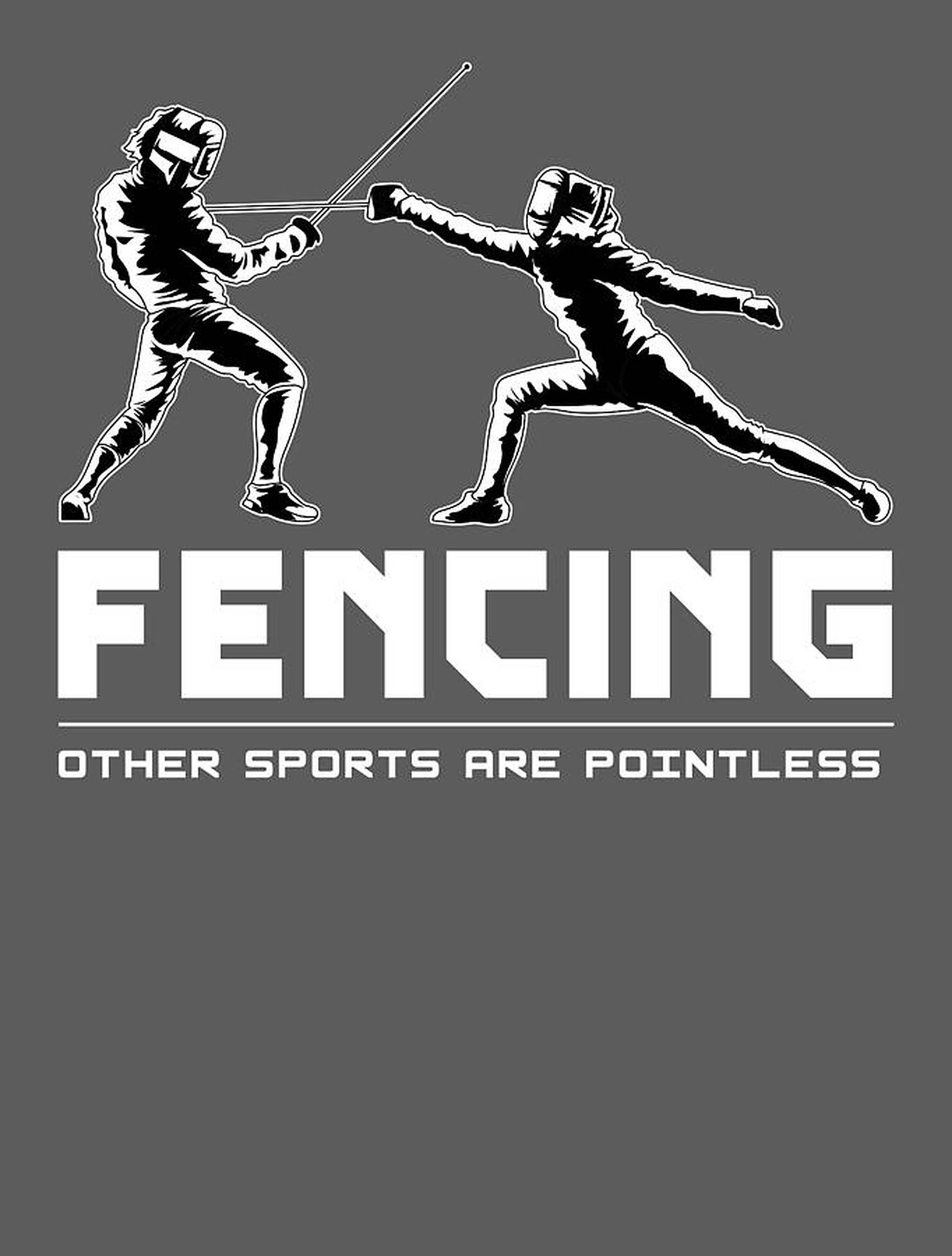 fencing, black and white silhouettes, gray background, Full HD Phone Wallpaper