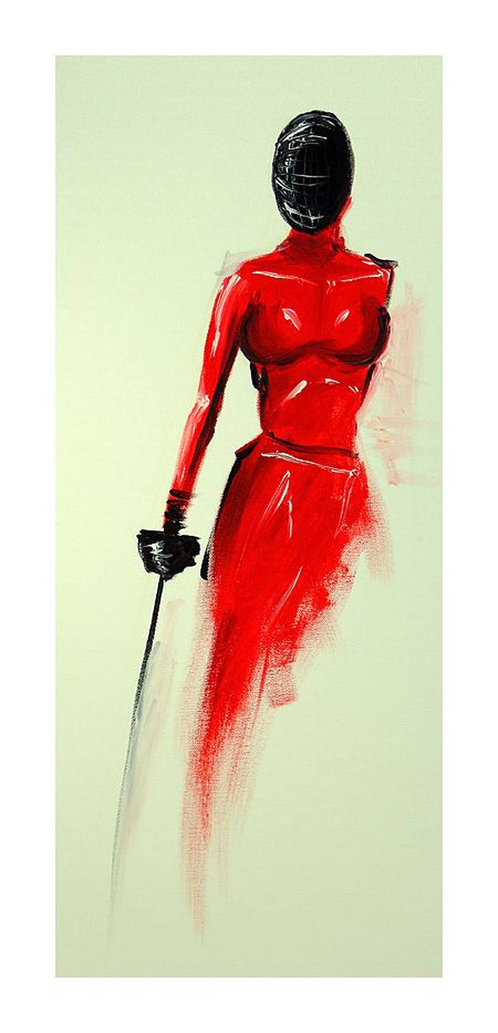 fencing, kendo, red, Full HD Phone Wallpaper
