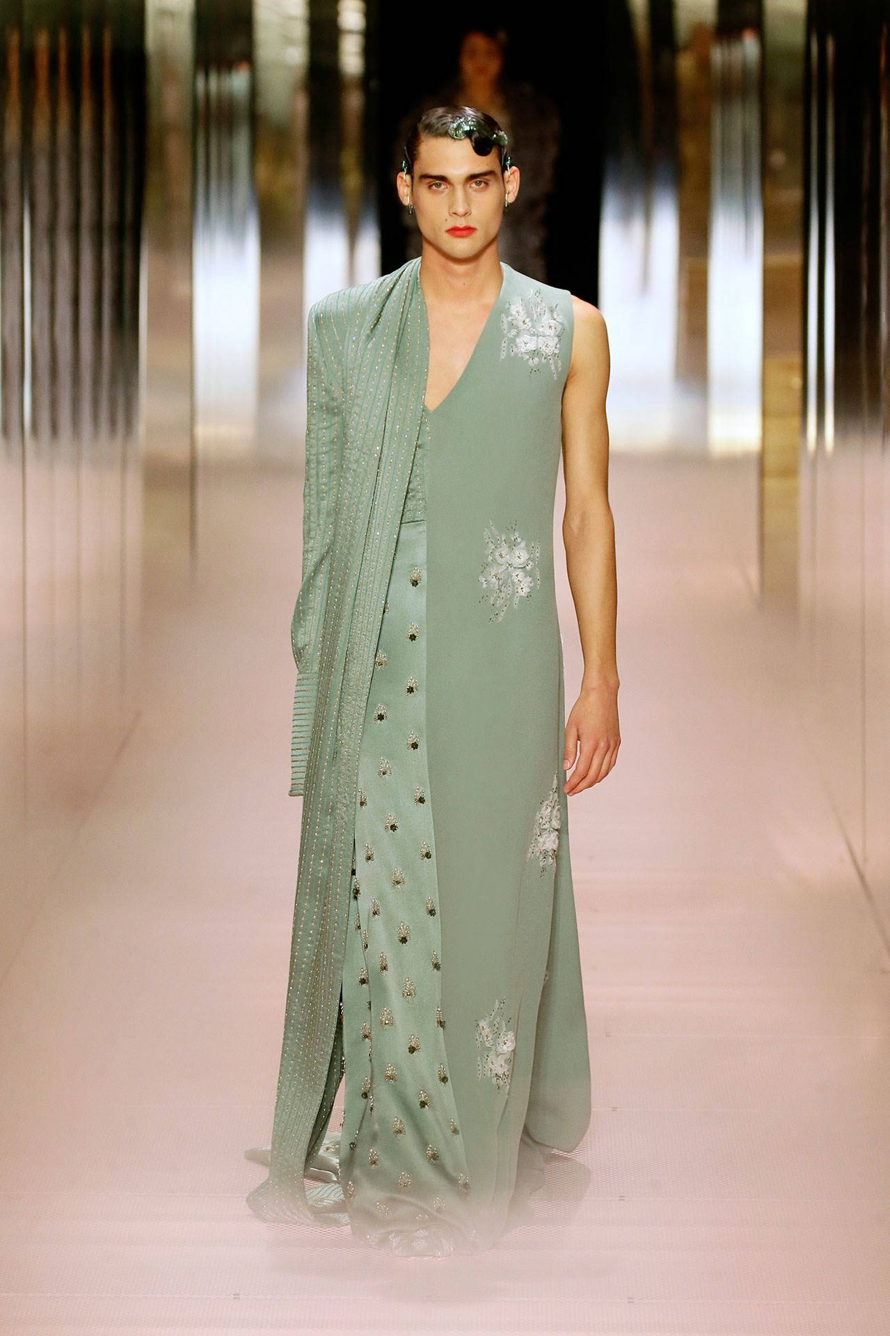 Fendi, green dress, sage green, Full HD Phone Wallpaper