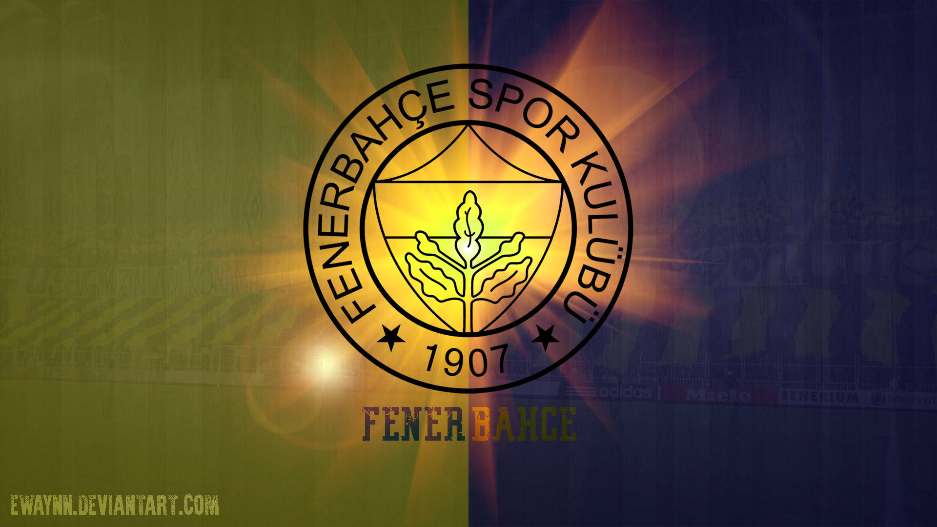 Fenerbahce, blue, yellow, Full HD Desktop Wallpaper