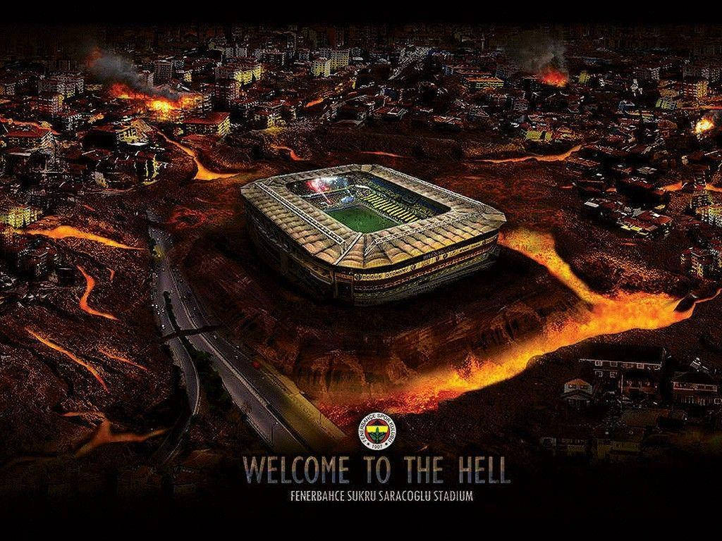 Fenerbahce, football stadium, lava, SD Desktop Wallpaper