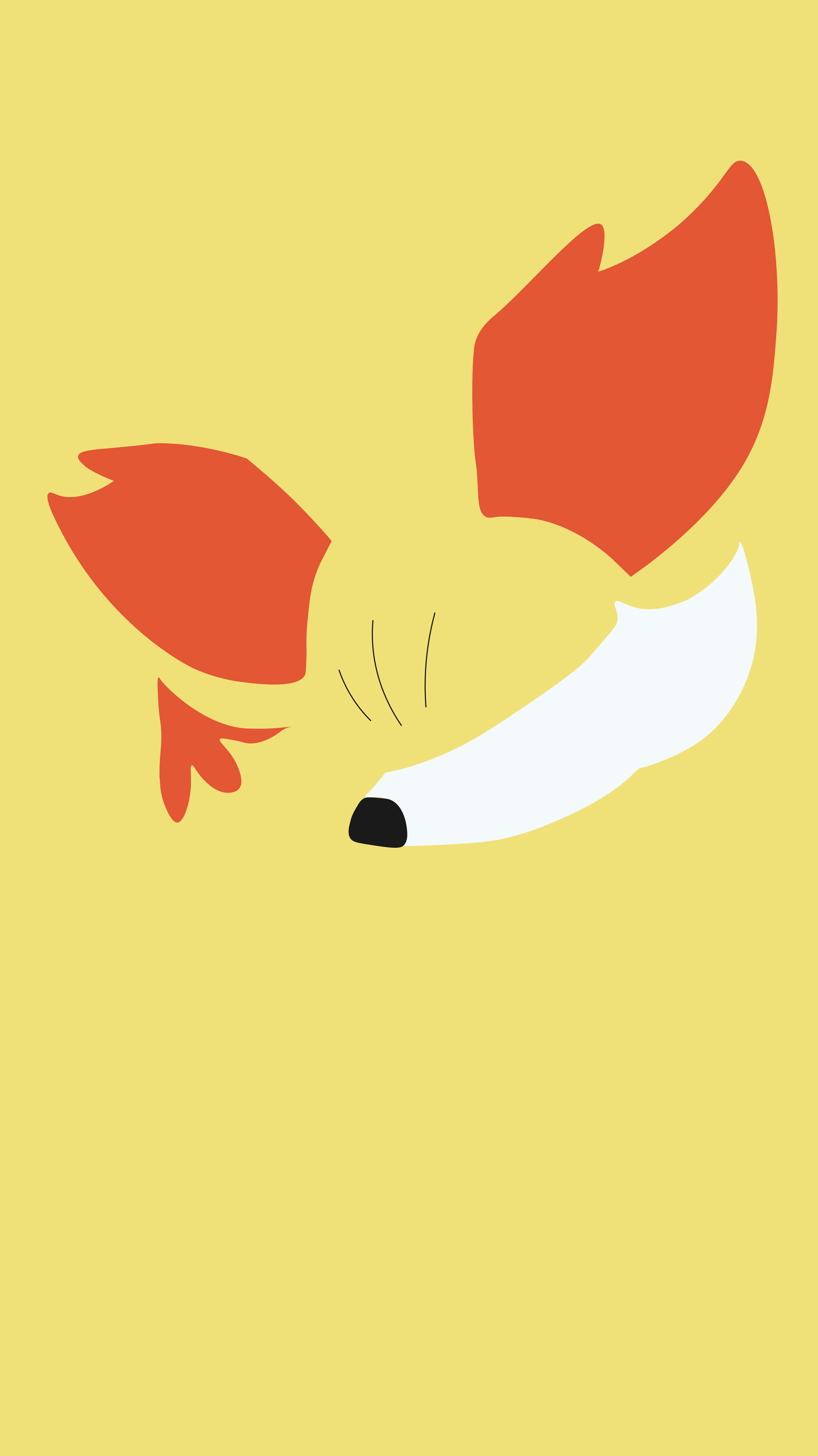 Fennekin, orange ears, white muzzle, 5K Phone Wallpaper