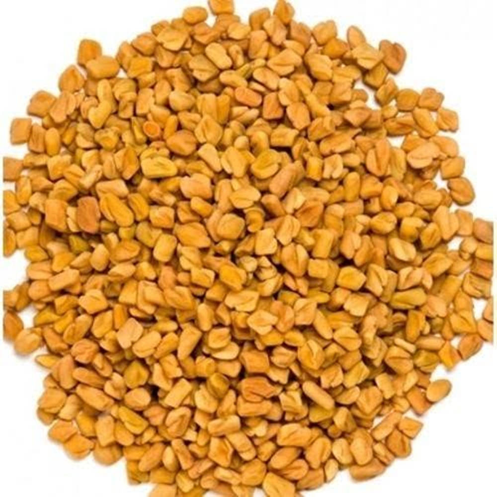 fenugreek seeds, golden-brown, stark white background, SD Desktop Wallpaper