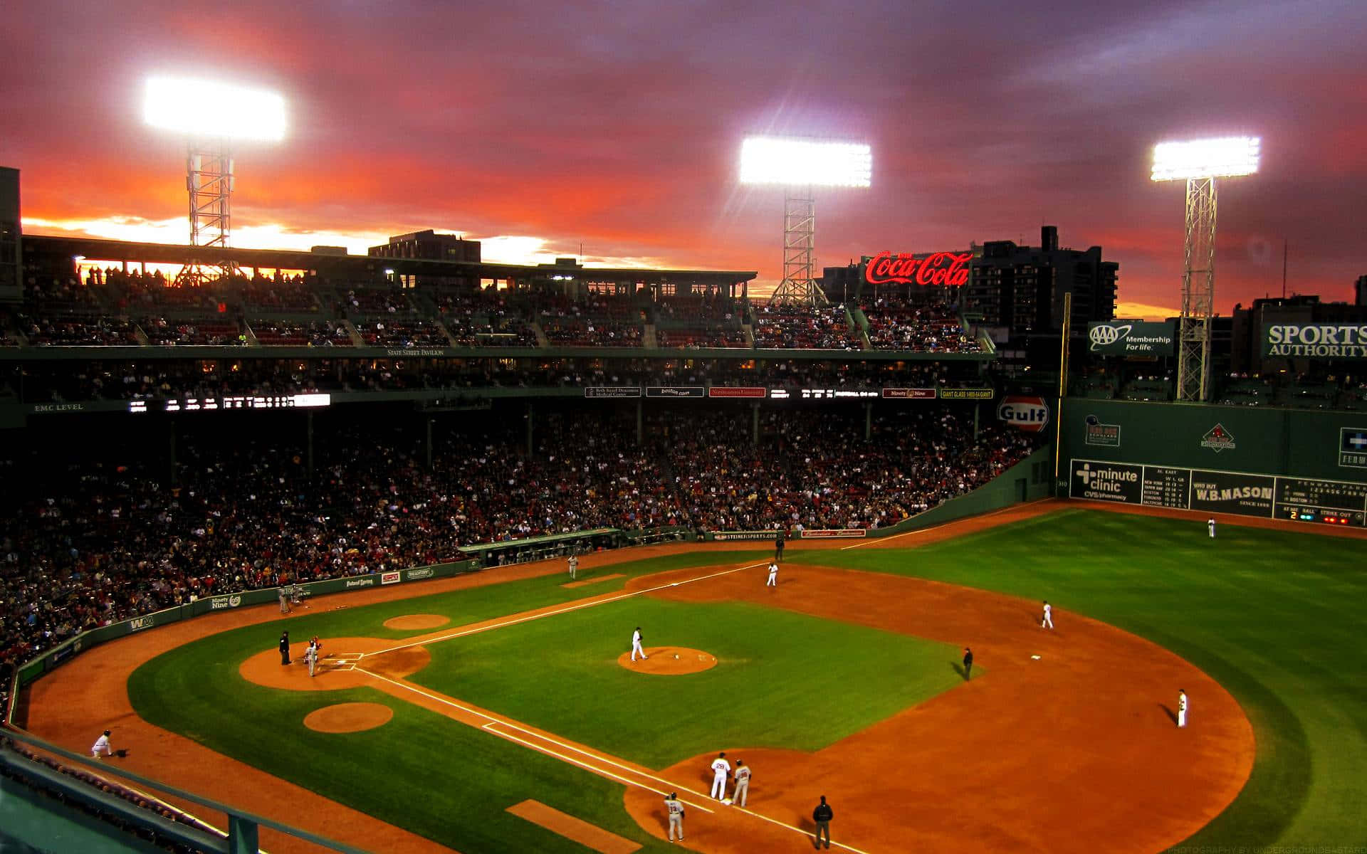 Fenway Park, 4K, sunset skies, Full HD Desktop Wallpaper