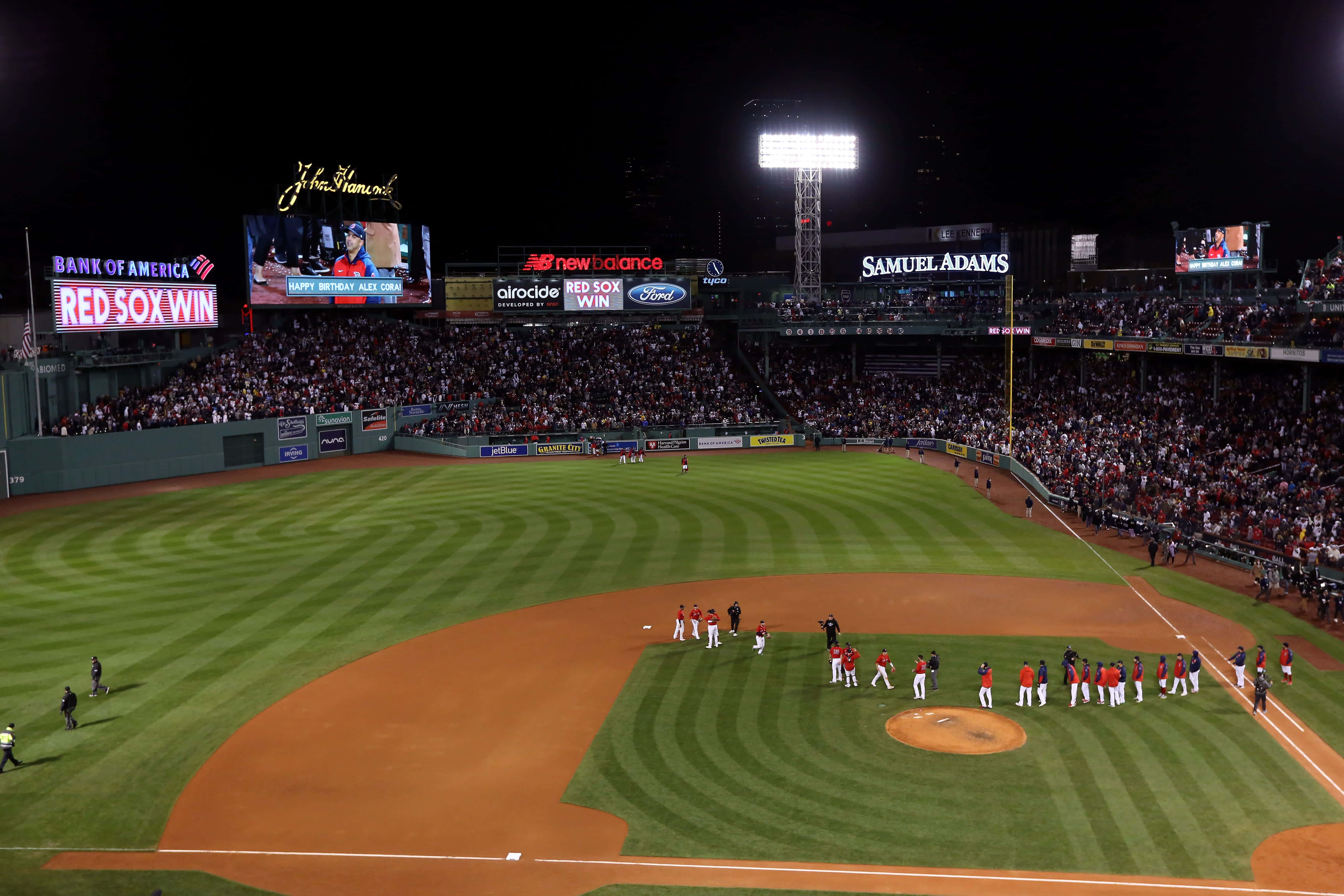 Fenway Park, 4K, night, 5K Desktop Wallpaper