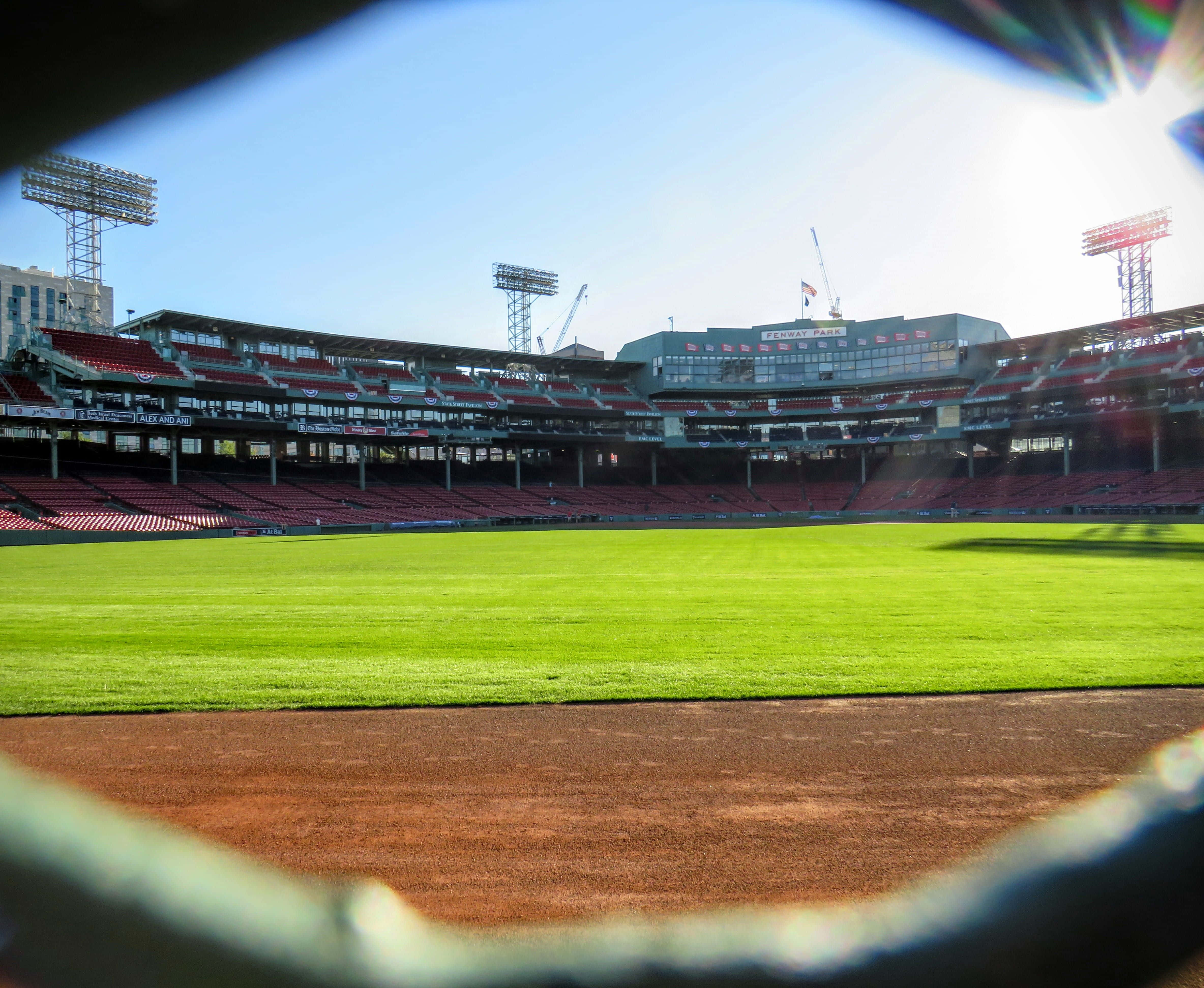 Fenway Park, 4K, sunlit baseball stadium, 4K Desktop Wallpaper