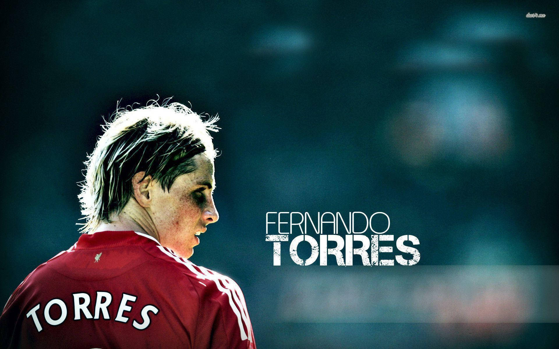 Fernando Torres, red Liverpool jersey, stadium lights, Full HD Desktop Wallpaper