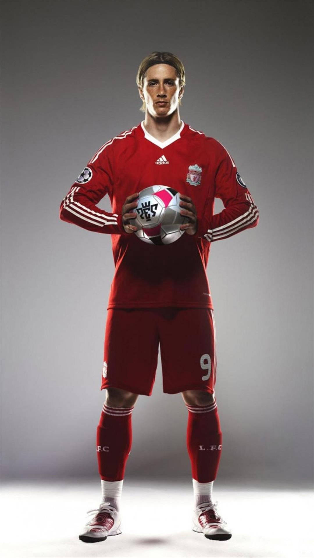 Fernando Torres, red Liverpool kit, soccer ball, Full HD Phone Wallpaper