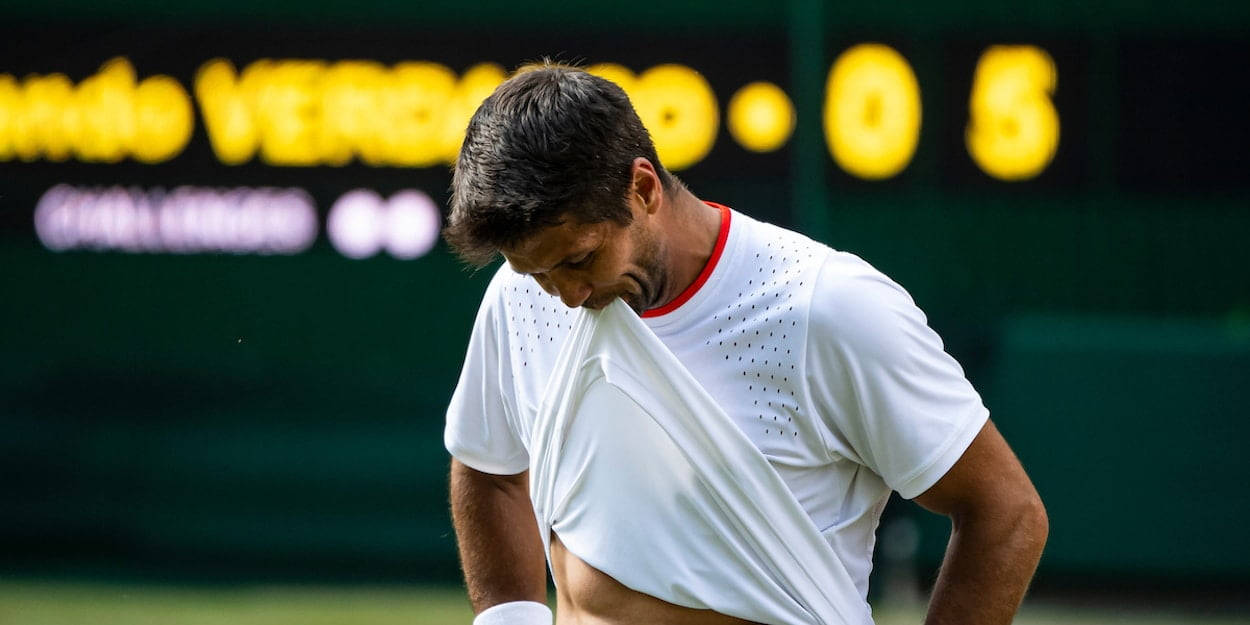 Fernando Verdasco, white shirt, scoreboard, SD Desktop Wallpaper
