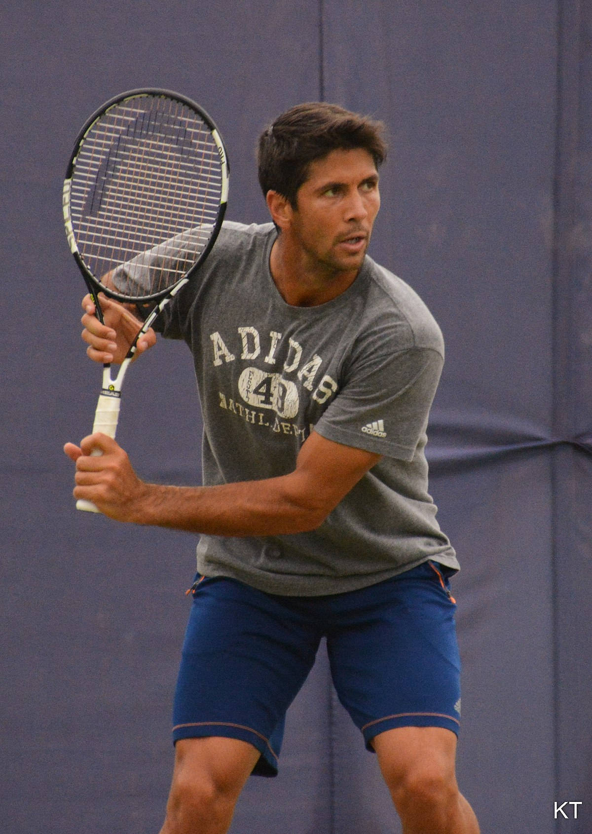 Fernando Verdasco, Adidas shirt, blue shorts, HD Phone Wallpaper