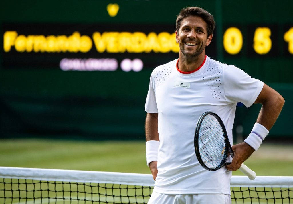 Fernando Verdasco, white gear, net, SD Desktop Wallpaper