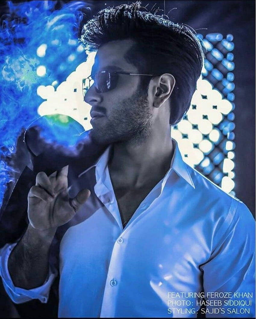 Feroz Khan, blue lighting, vibrant blue smoke, SD Phone Wallpaper