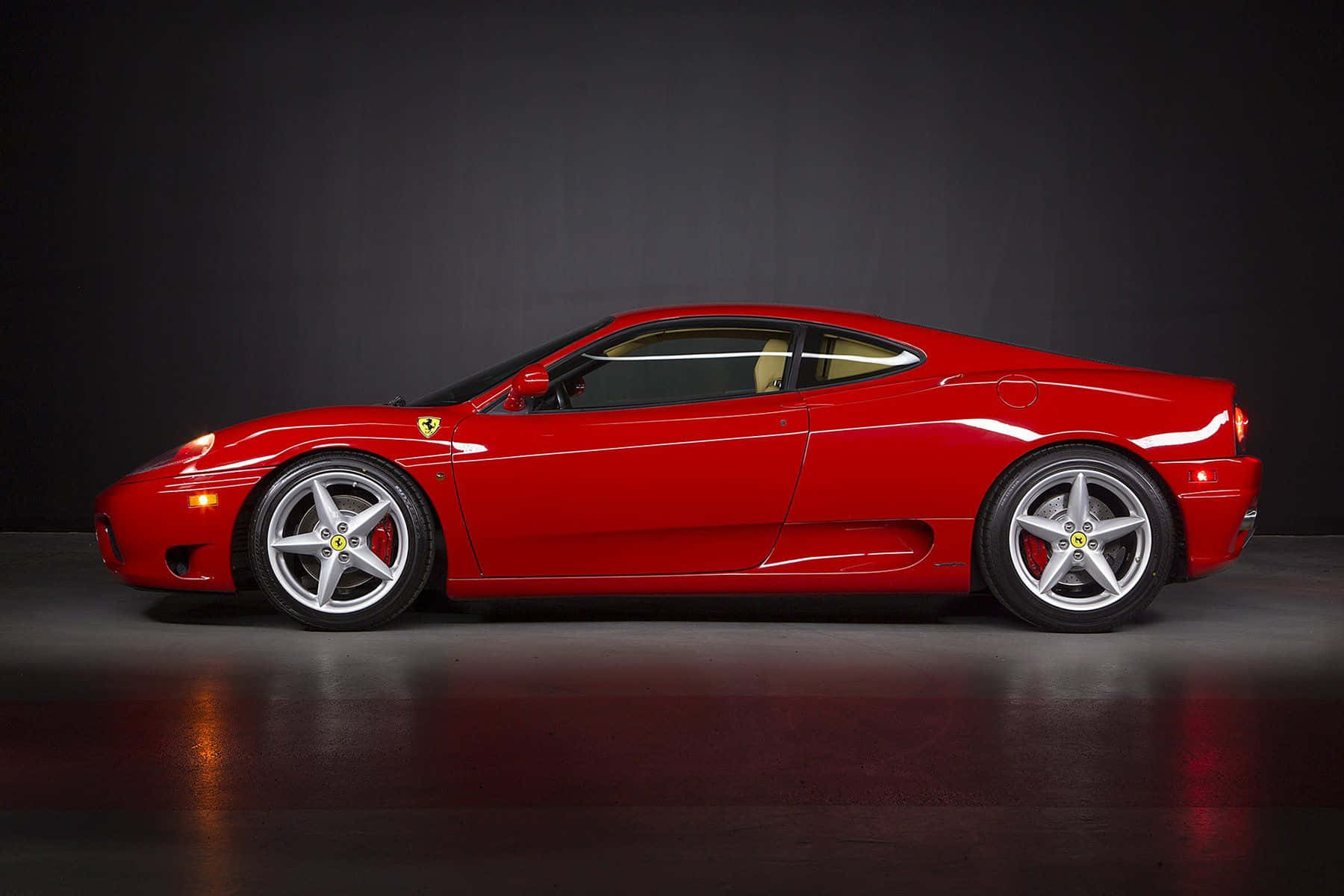 Ferrari 360 Modena, glossy red, studio lights, HD Desktop Wallpaper